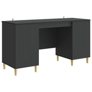 vidaXL Bureau met plank Zwart 142,5 x 50 x 75 cm Bewerkt hout
