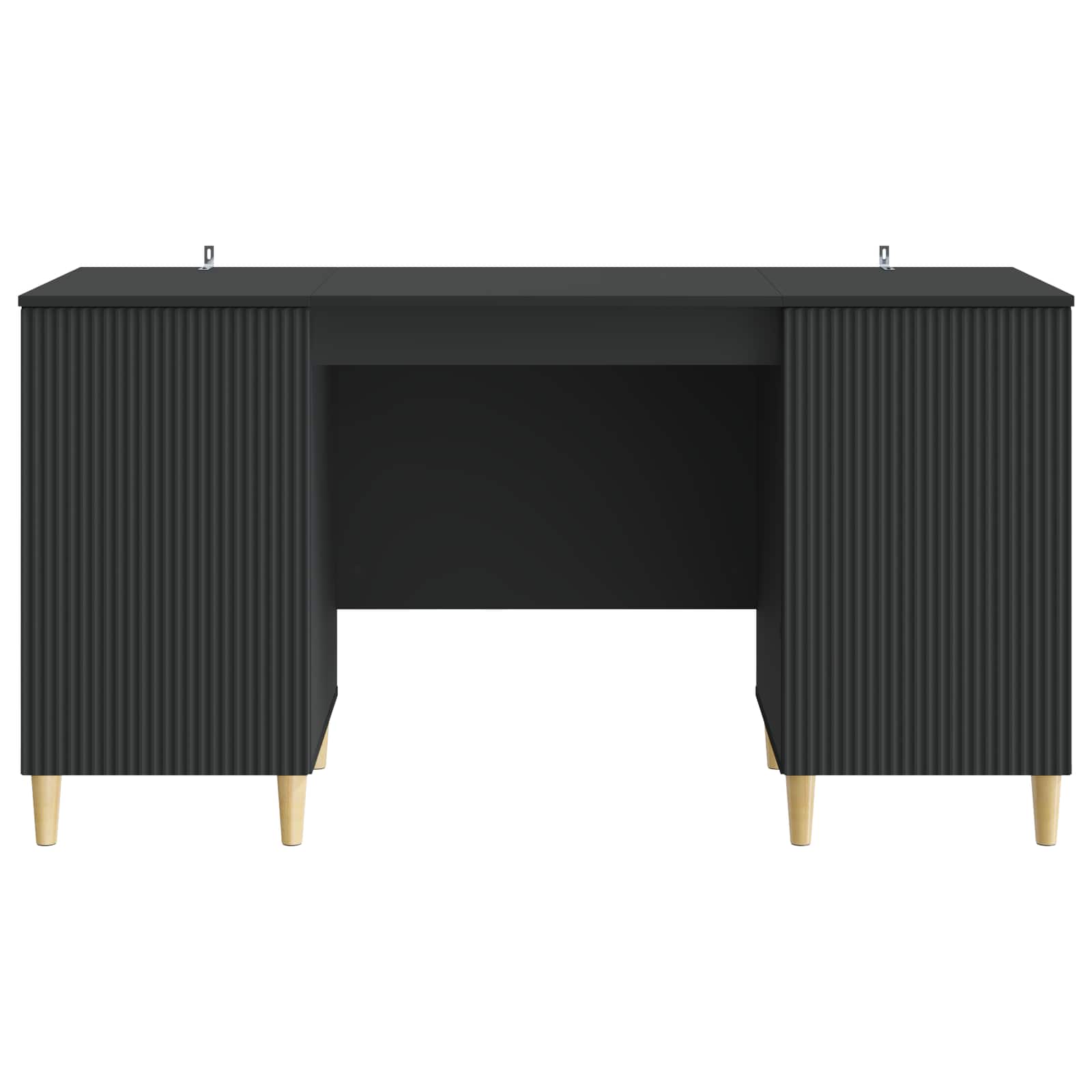 vidaXL Bureau met plank Zwart 142,5 x 50 x 75 cm Bewerkt hout