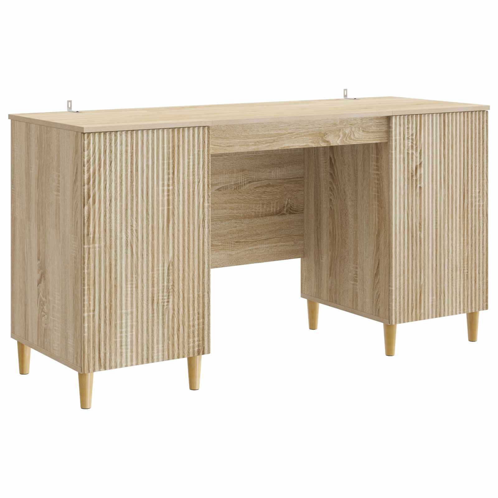 vidaXL Bureau met plank Zwart 142,5 x 50 x 75 cm Bewerkt hout