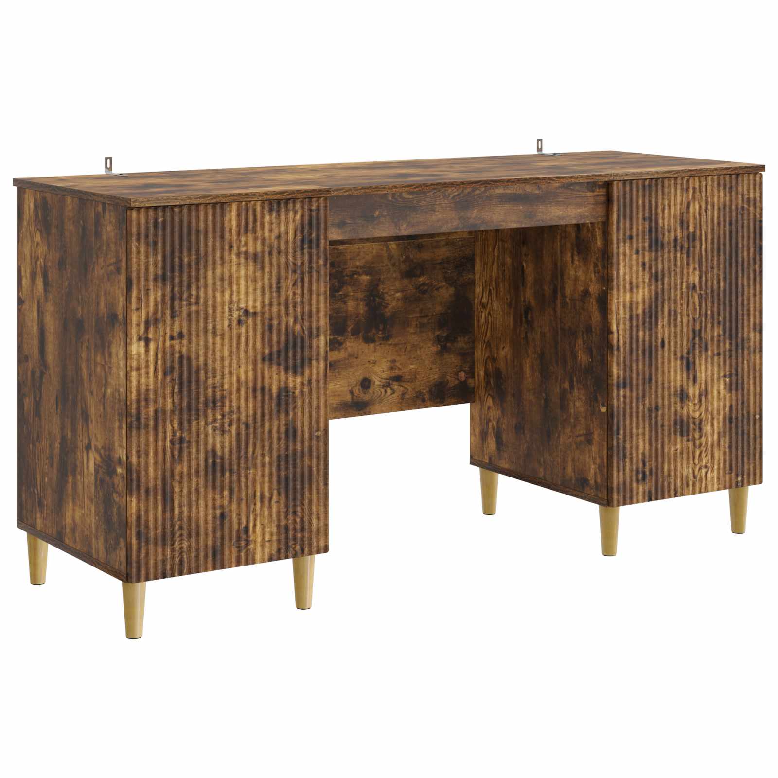 vidaXL Bureau met plank Zwart 142,5 x 50 x 75 cm Bewerkt hout