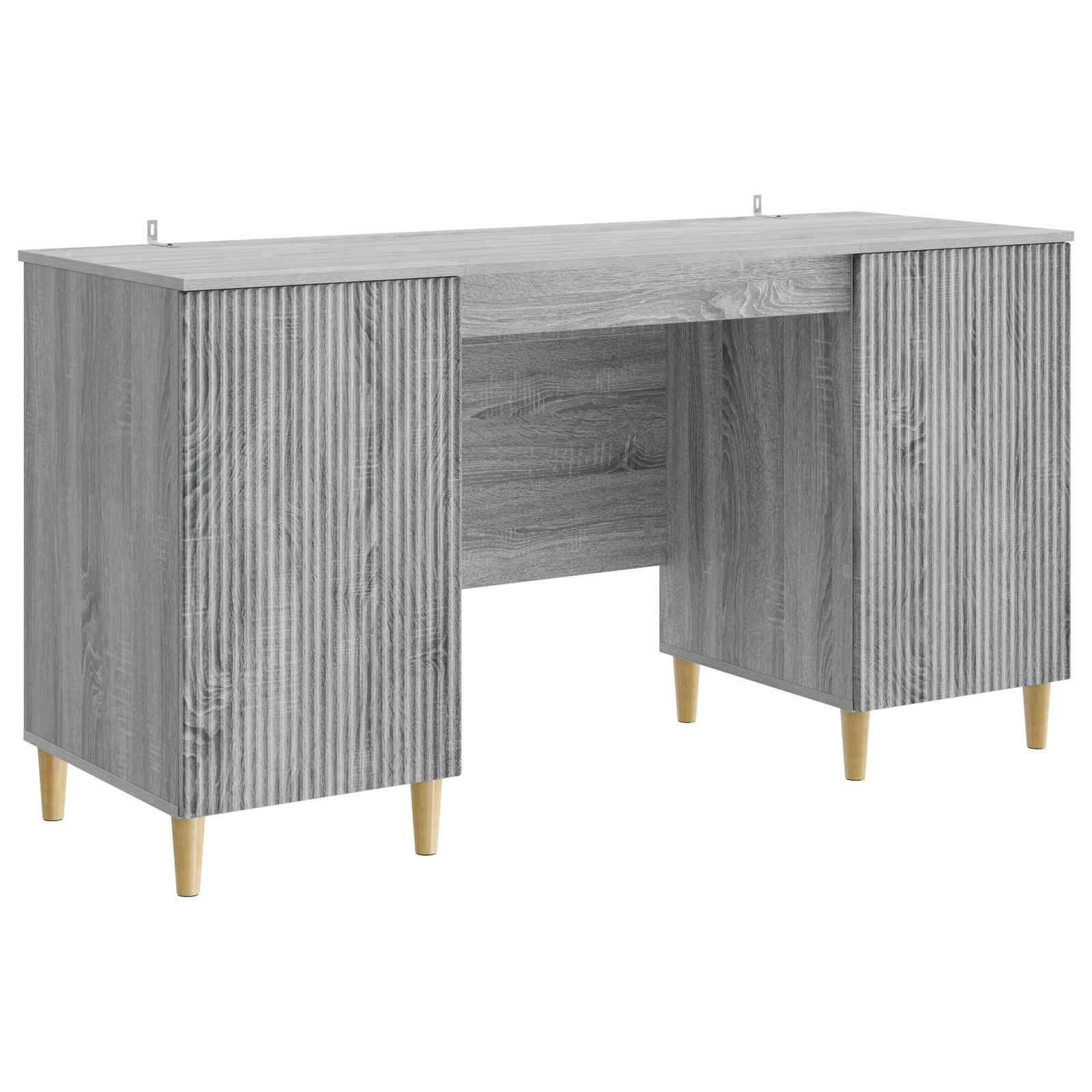 vidaXL Bureau met plank Zwart 142,5 x 50 x 75 cm Bewerkt hout