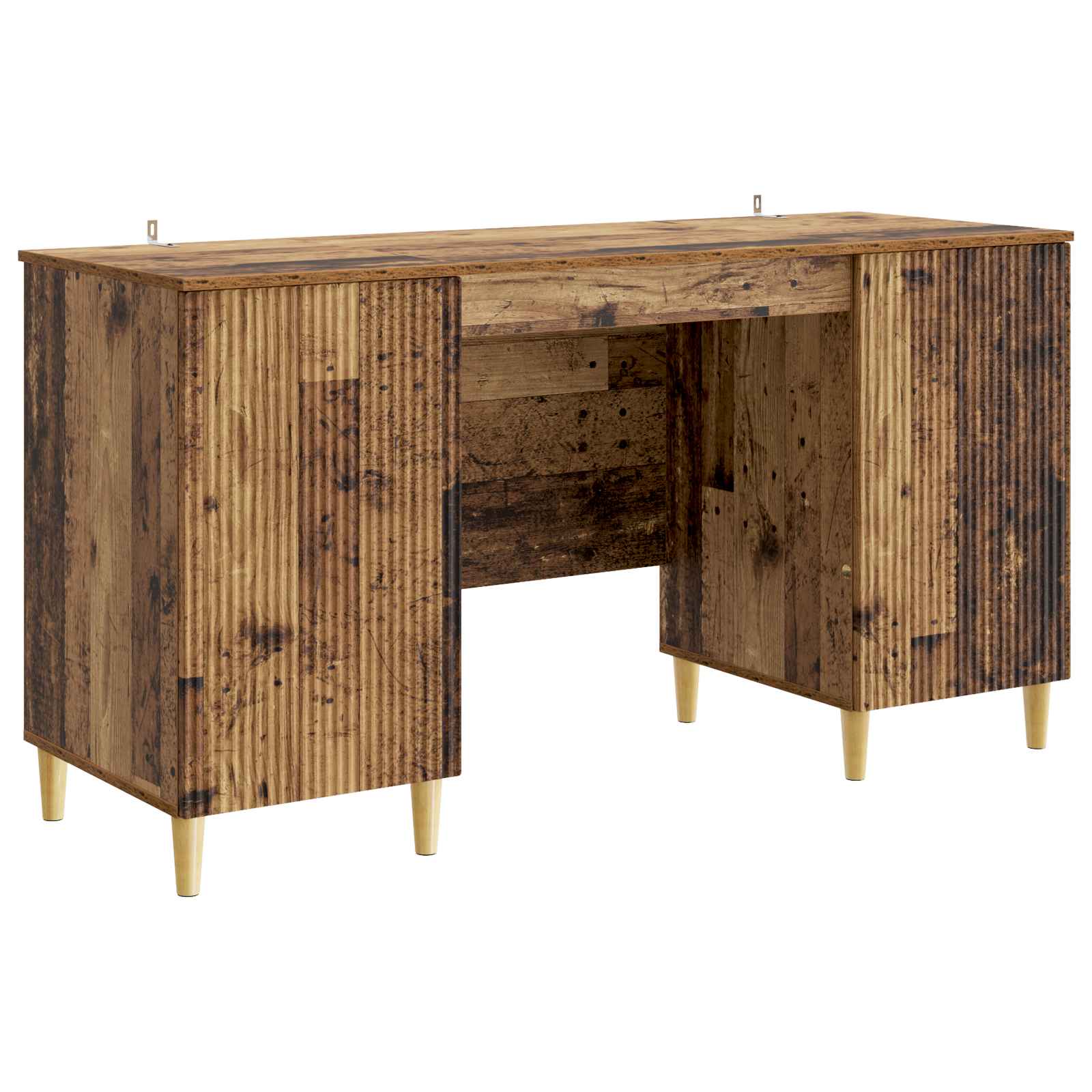 vidaXL Bureau met plank Zwart 142,5 x 50 x 75 cm Bewerkt hout