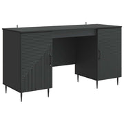 vidaXL Bureau met plank Zwart 142,5 x 50 x 75 cm Bewerkt hout