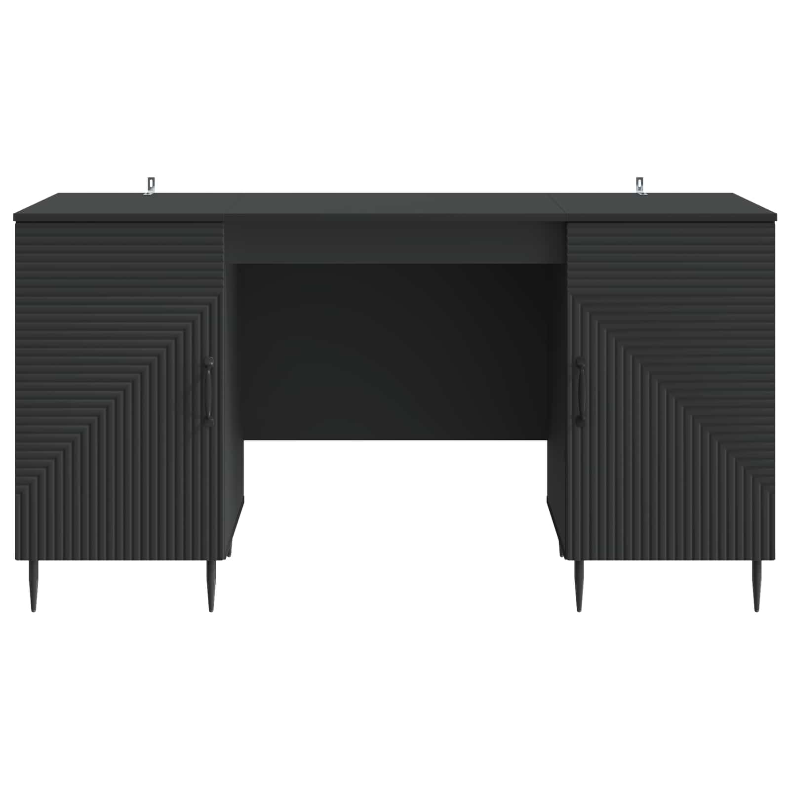 vidaXL Bureau met plank Zwart 142,5 x 50 x 75 cm Bewerkt hout