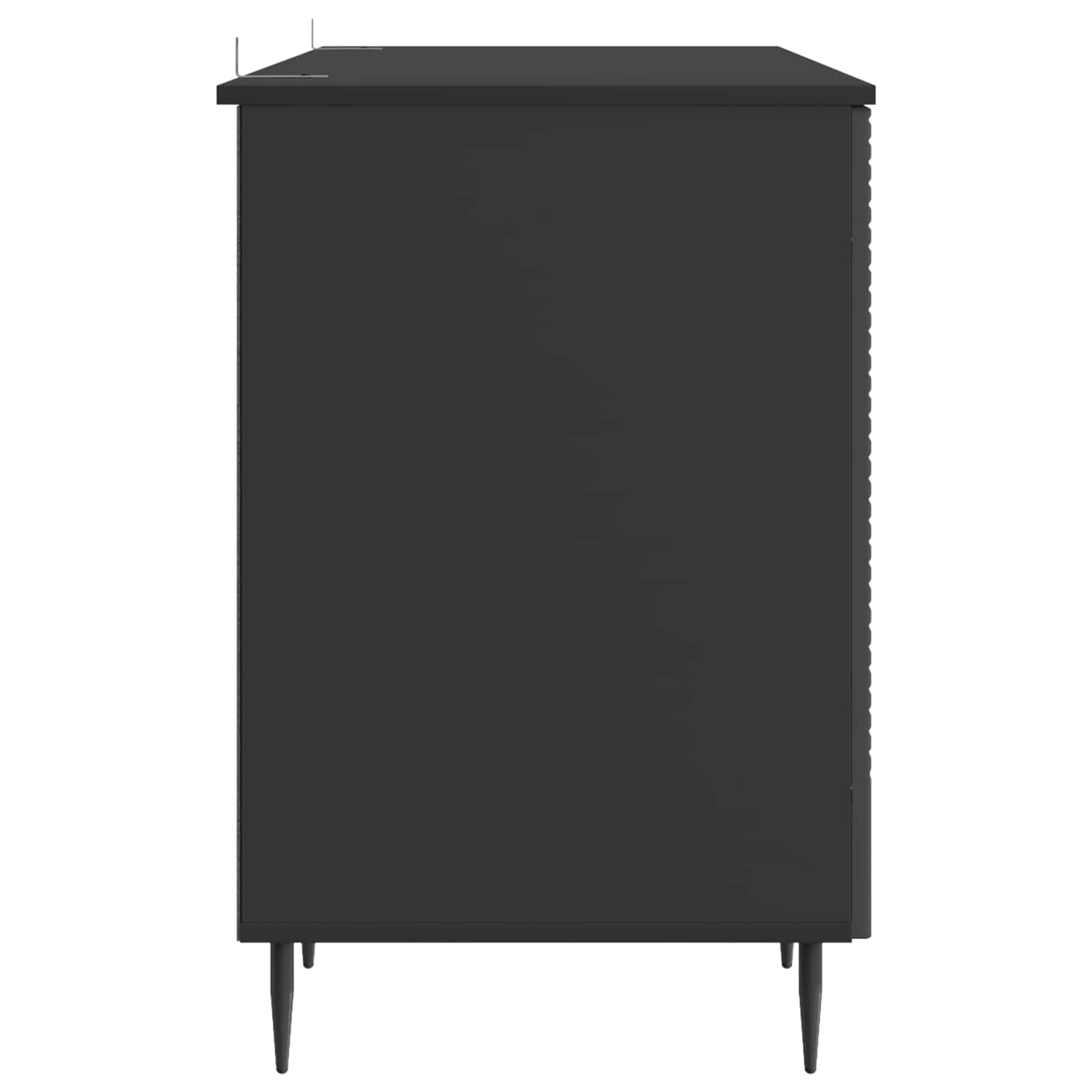 vidaXL Bureau met plank Zwart 142,5 x 50 x 75 cm Bewerkt hout