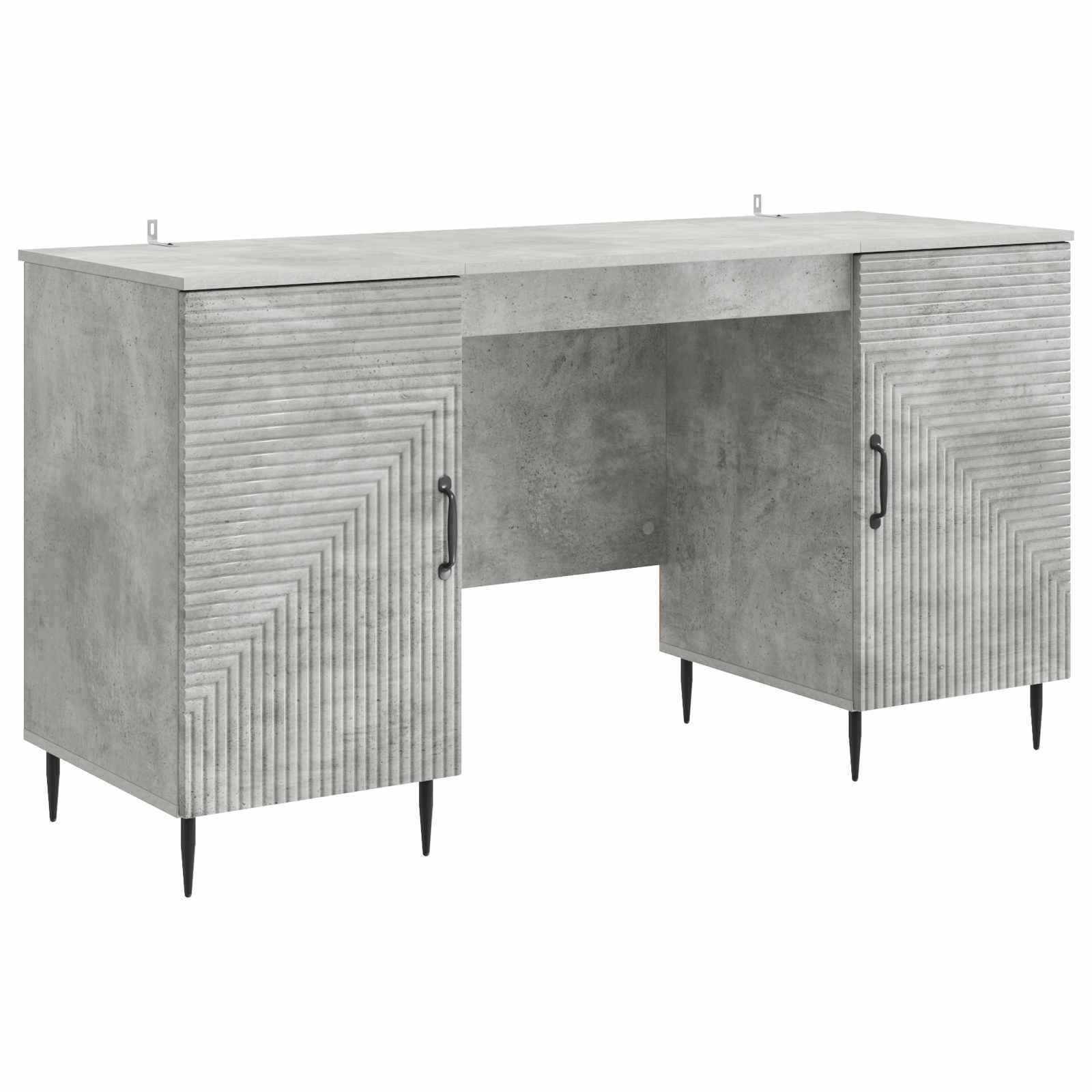 vidaXL Bureau met plank Zwart 142,5 x 50 x 75 cm Bewerkt hout