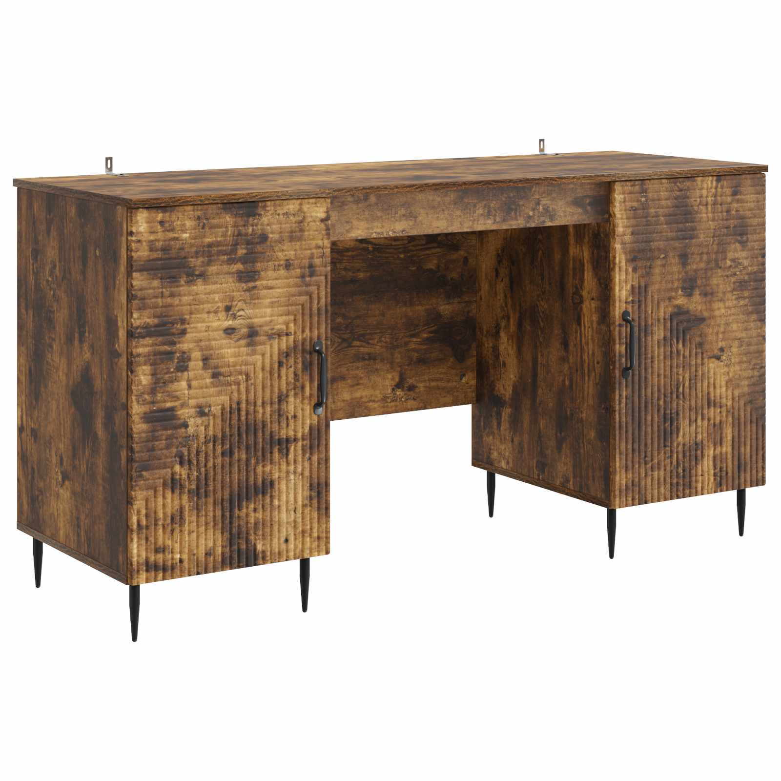 vidaXL Bureau met plank Zwart 142,5 x 50 x 75 cm Bewerkt hout