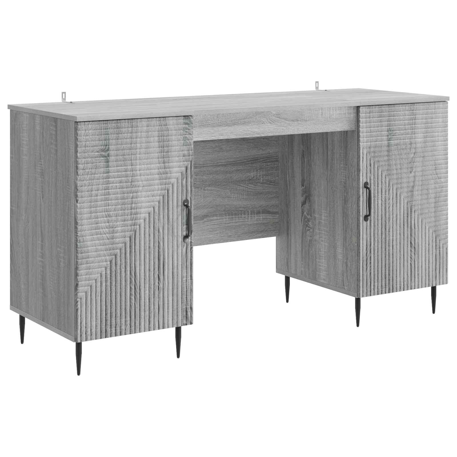 vidaXL Bureau met plank Zwart 142,5 x 50 x 75 cm Bewerkt hout