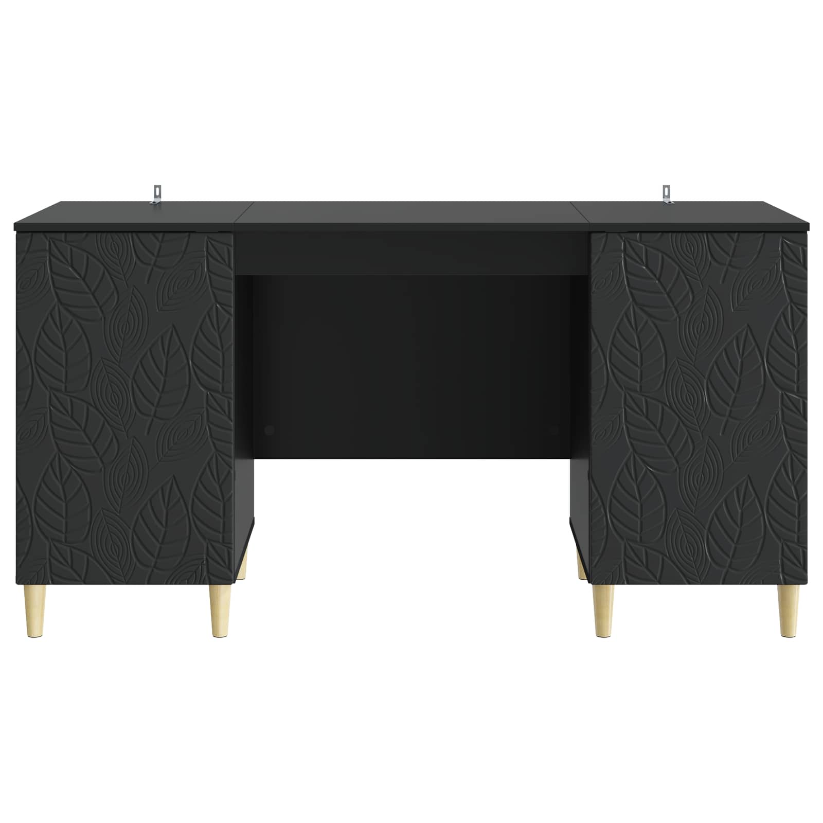 vidaXL Bureau Zwart Bewerkt hout 142,5 x 50 x 75 cm