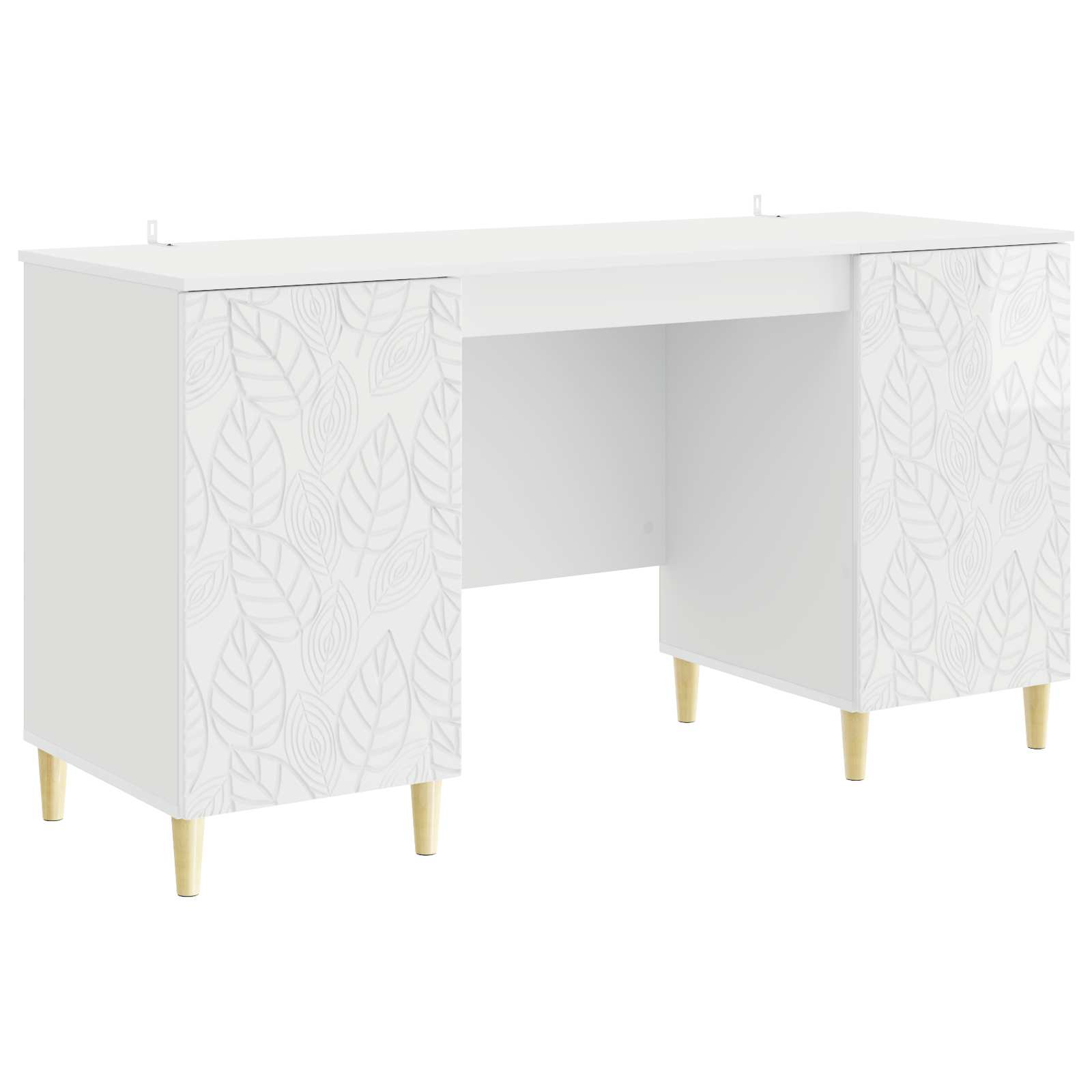 vidaXL Bureau Zwart Bewerkt hout 142,5 x 50 x 75 cm