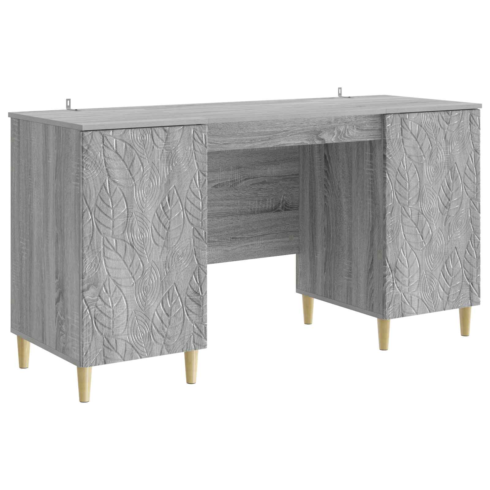 vidaXL Bureau Zwart Bewerkt hout 142,5 x 50 x 75 cm