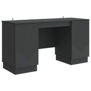 vidaXL Bureau met plank Zwart 142,5 x 50 x 75 cm Bewerkt hout