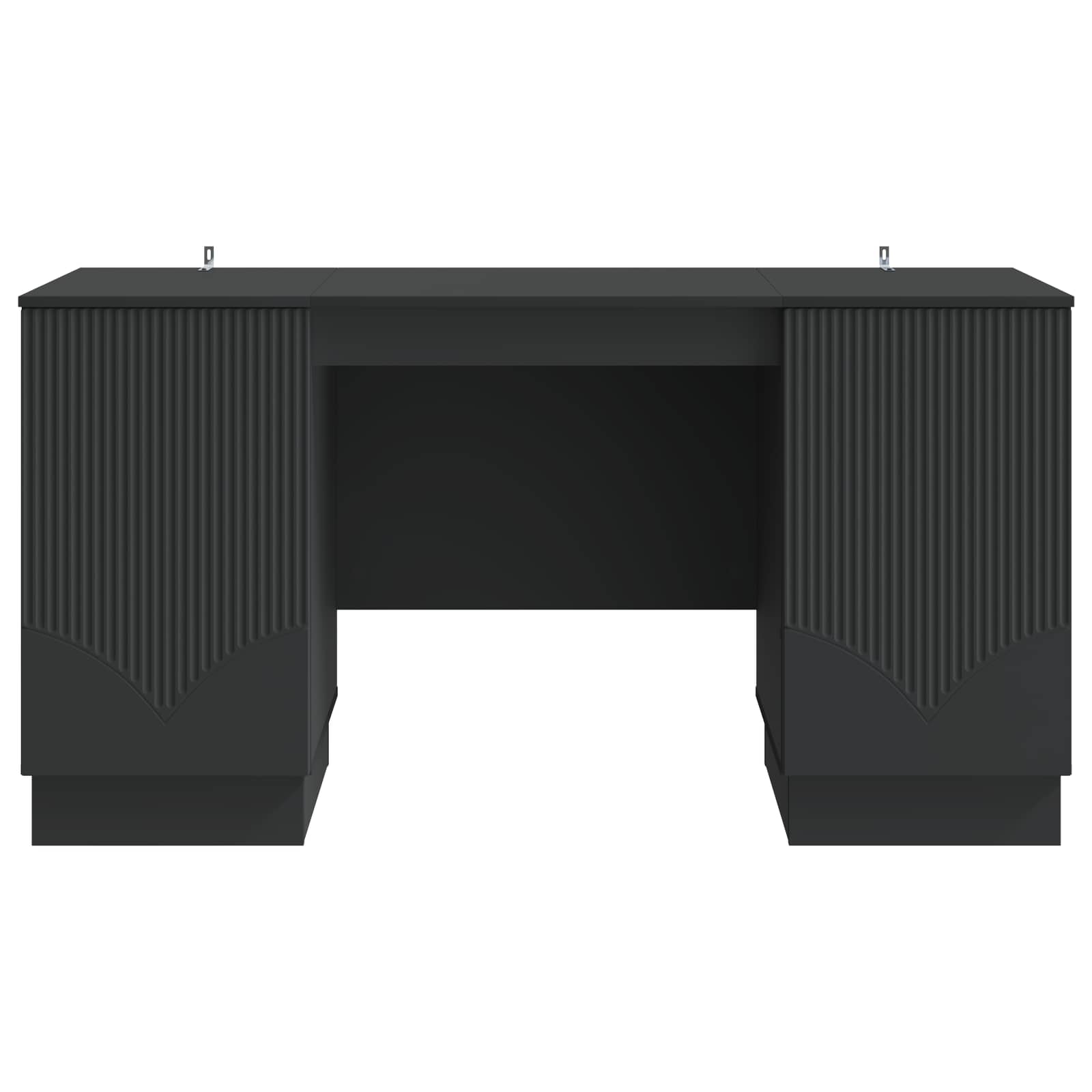 vidaXL Bureau met plank Zwart 142,5 x 50 x 75 cm Bewerkt hout