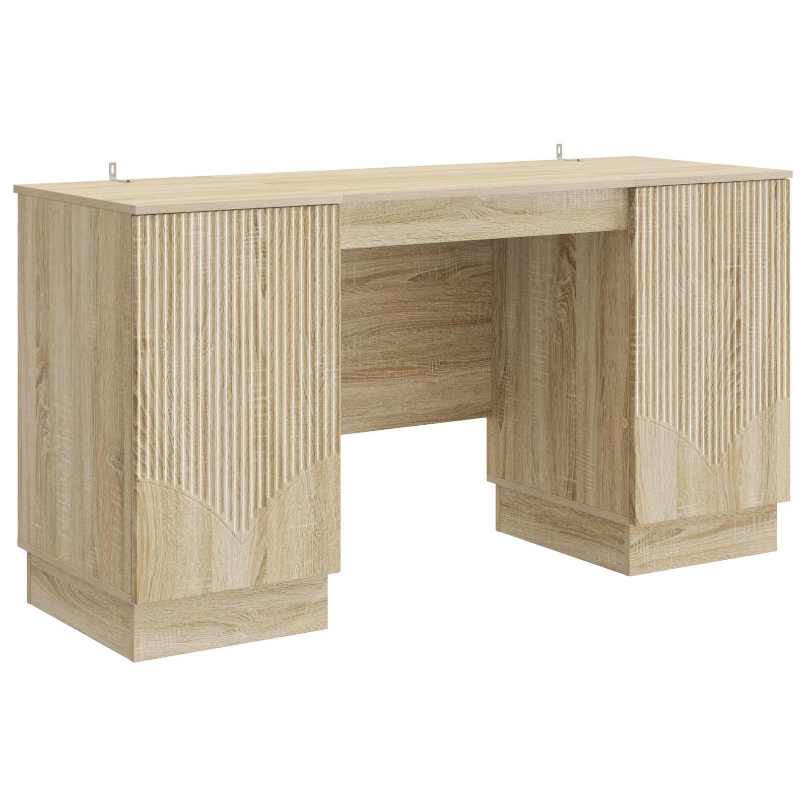 vidaXL Bureau met plank Zwart 142,5 x 50 x 75 cm Bewerkt hout