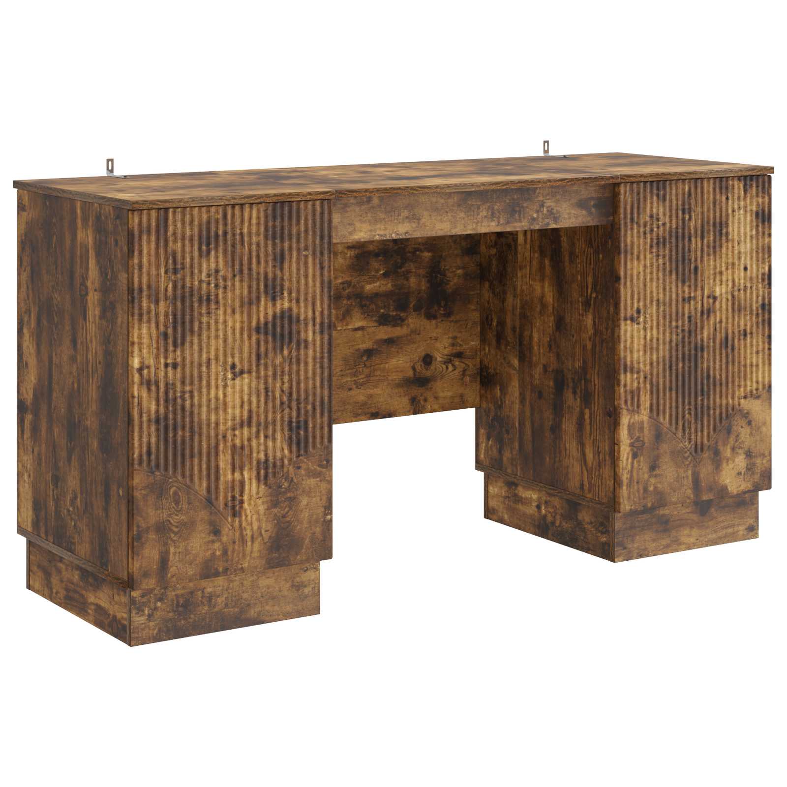 vidaXL Bureau met plank Zwart 142,5 x 50 x 75 cm Bewerkt hout