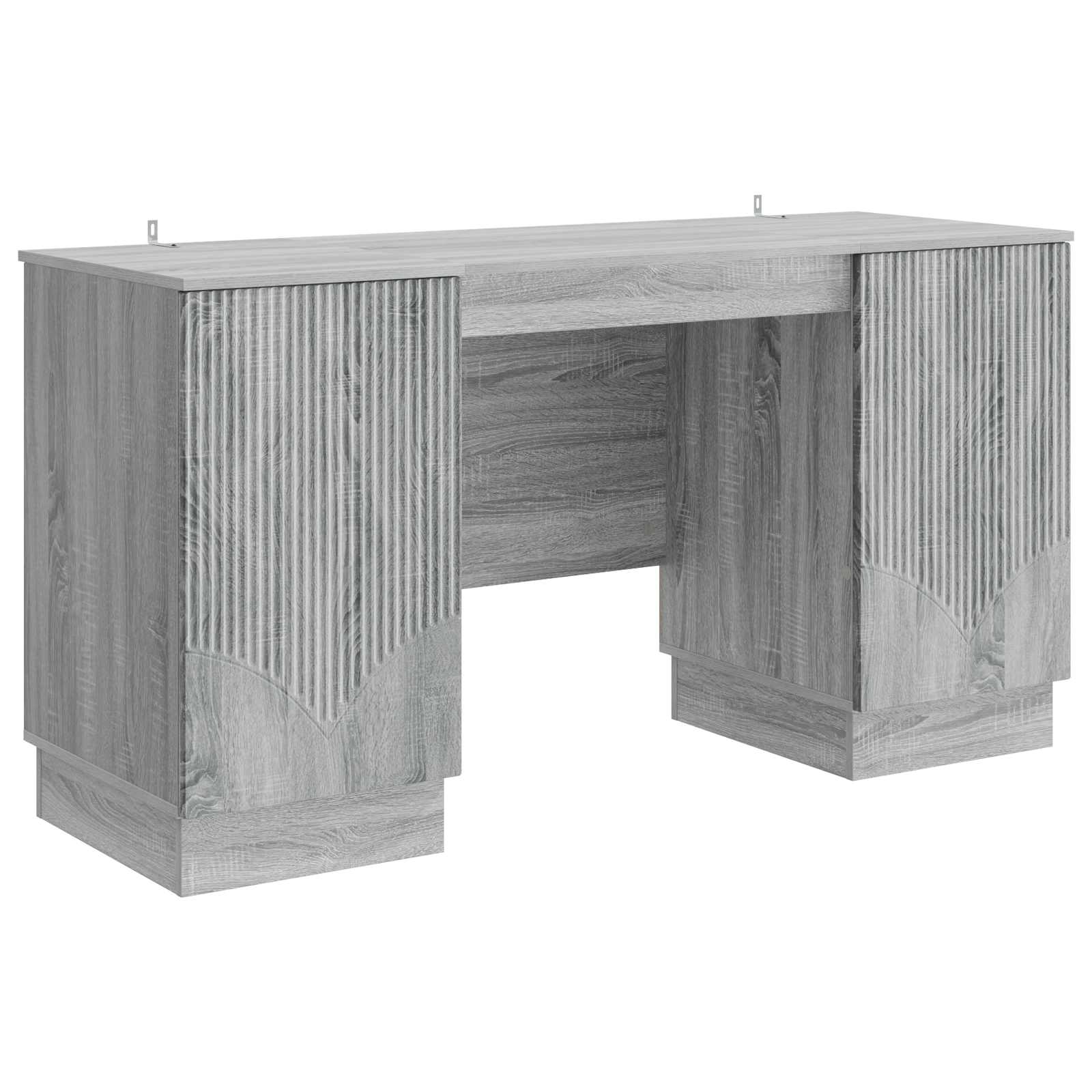 vidaXL Bureau met plank Zwart 142,5 x 50 x 75 cm Bewerkt hout