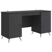vidaXL Bureau met plank Zwart 142,5 x 50 x 75 cm Bewerkt hout