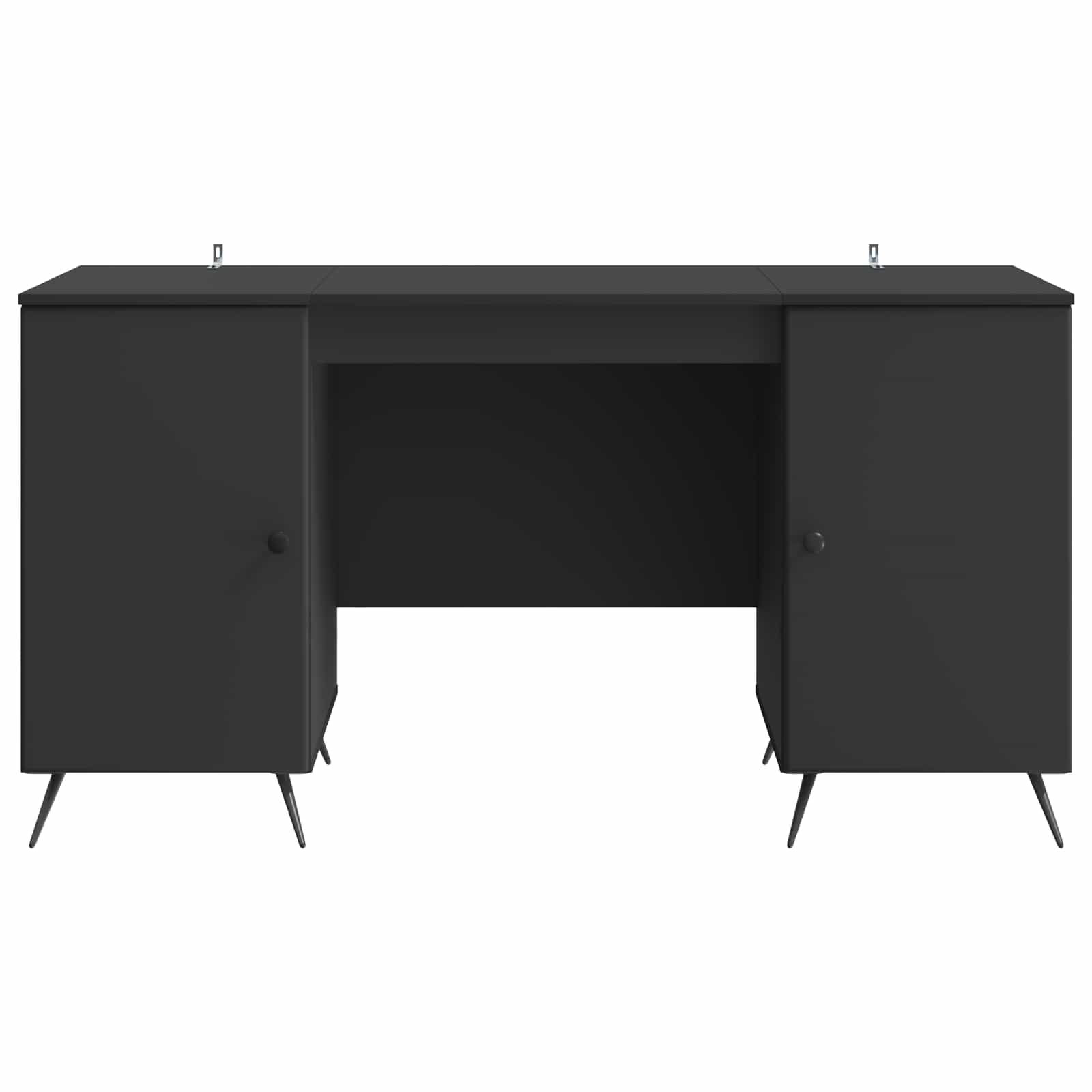vidaXL Bureau met plank Zwart 142,5 x 50 x 75 cm Bewerkt hout