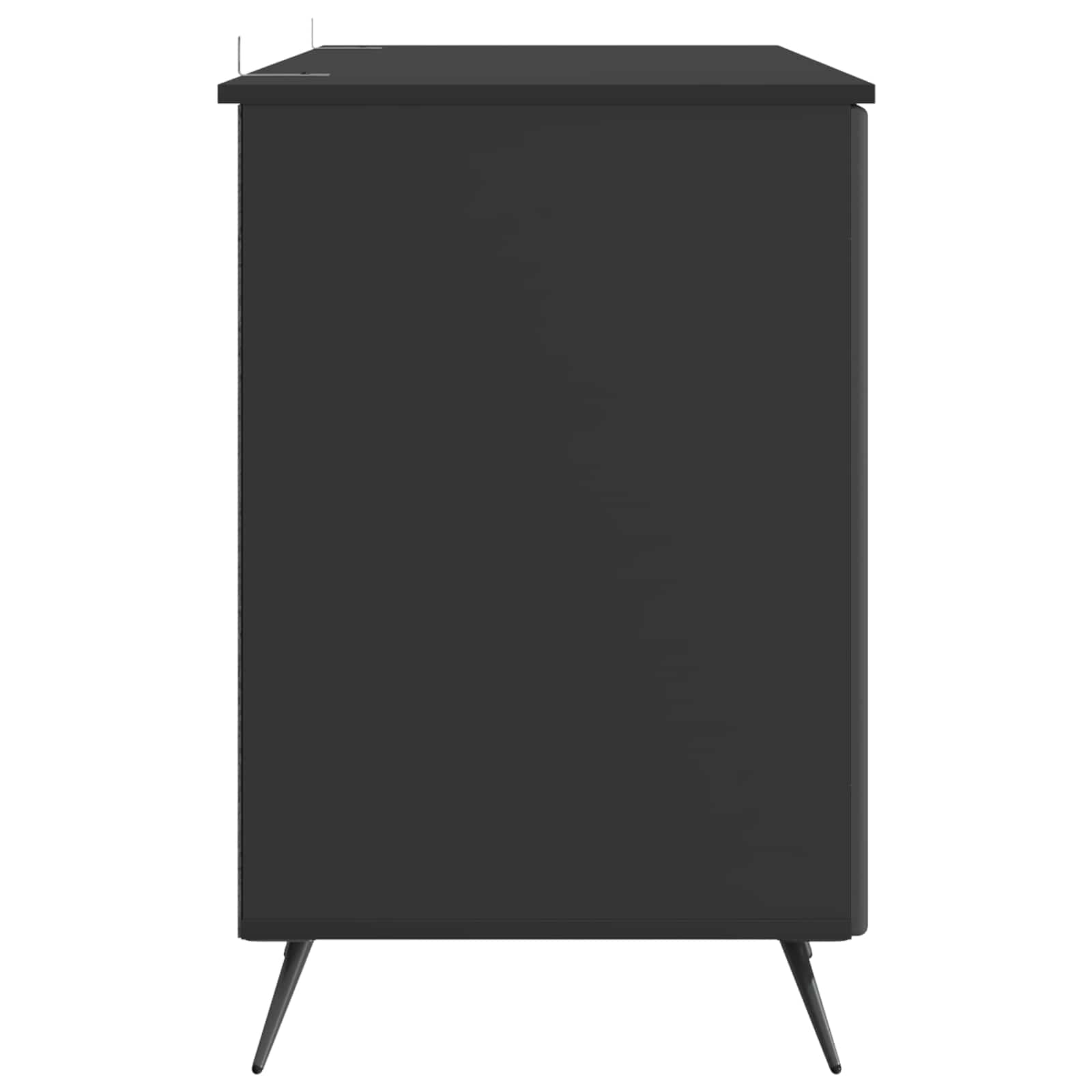 vidaXL Bureau met plank Zwart 142,5 x 50 x 75 cm Bewerkt hout