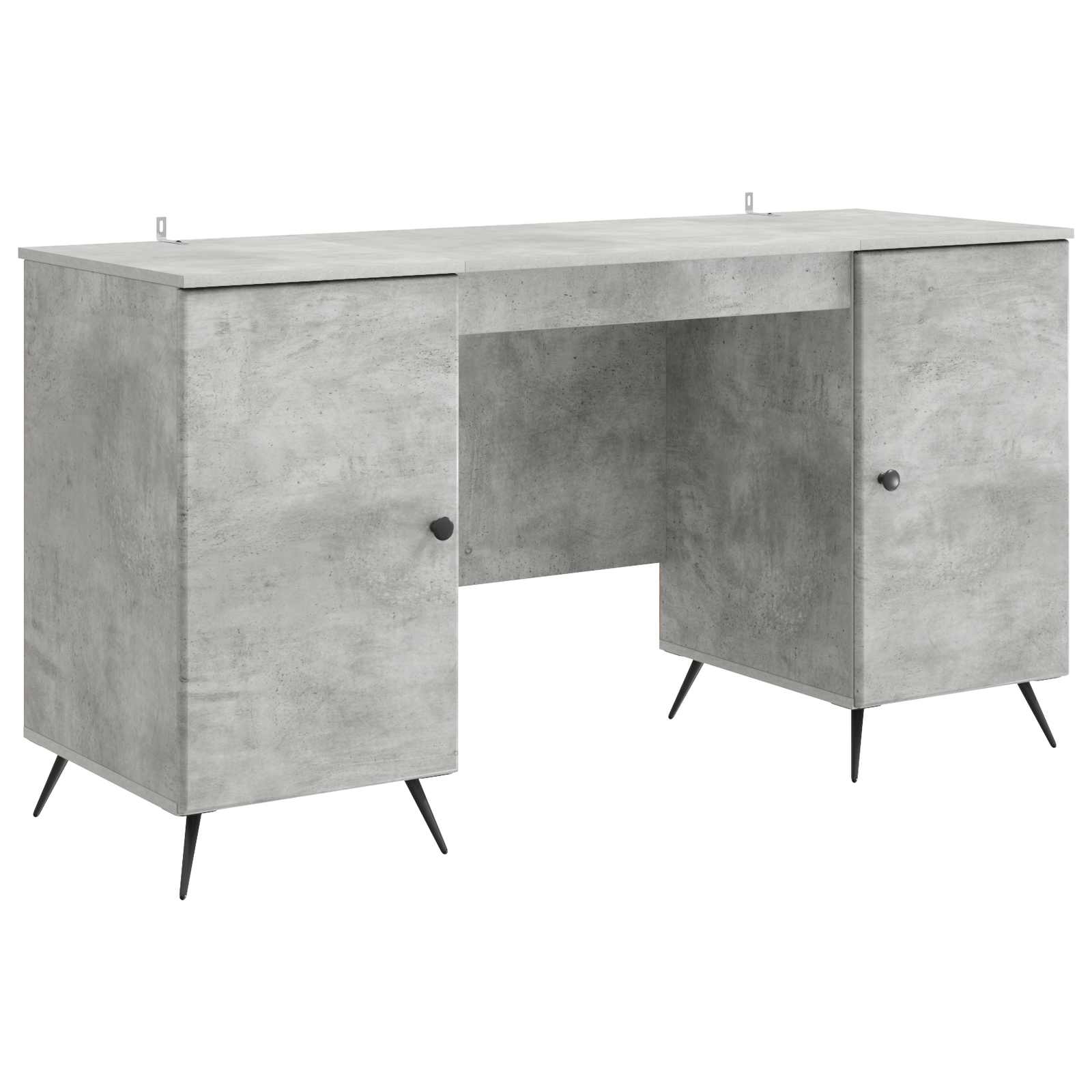 vidaXL Bureau met plank Zwart 142,5 x 50 x 75 cm Bewerkt hout