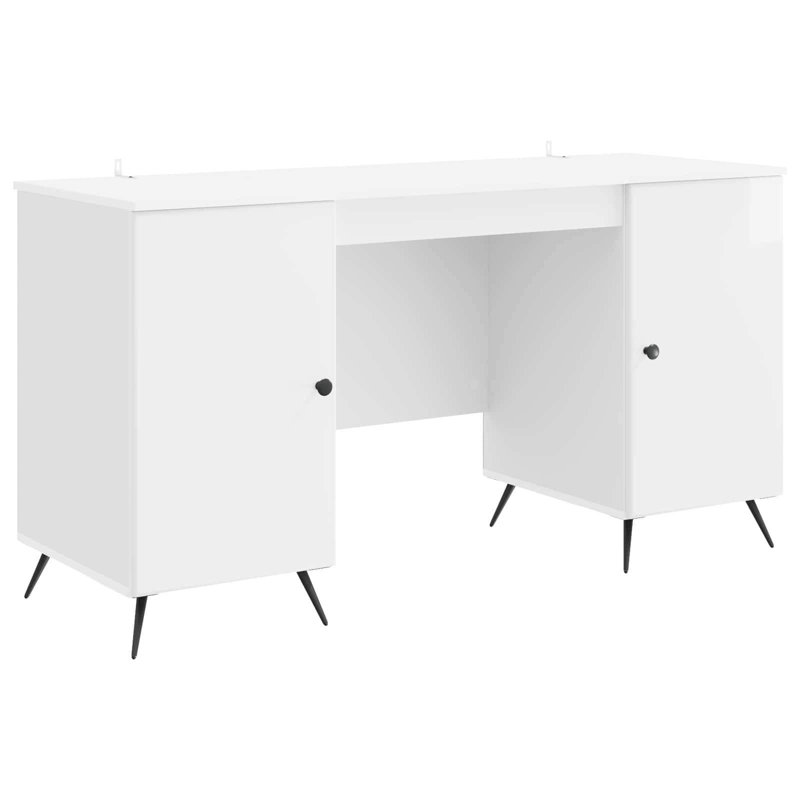 vidaXL Bureau met plank Zwart 142,5 x 50 x 75 cm Bewerkt hout