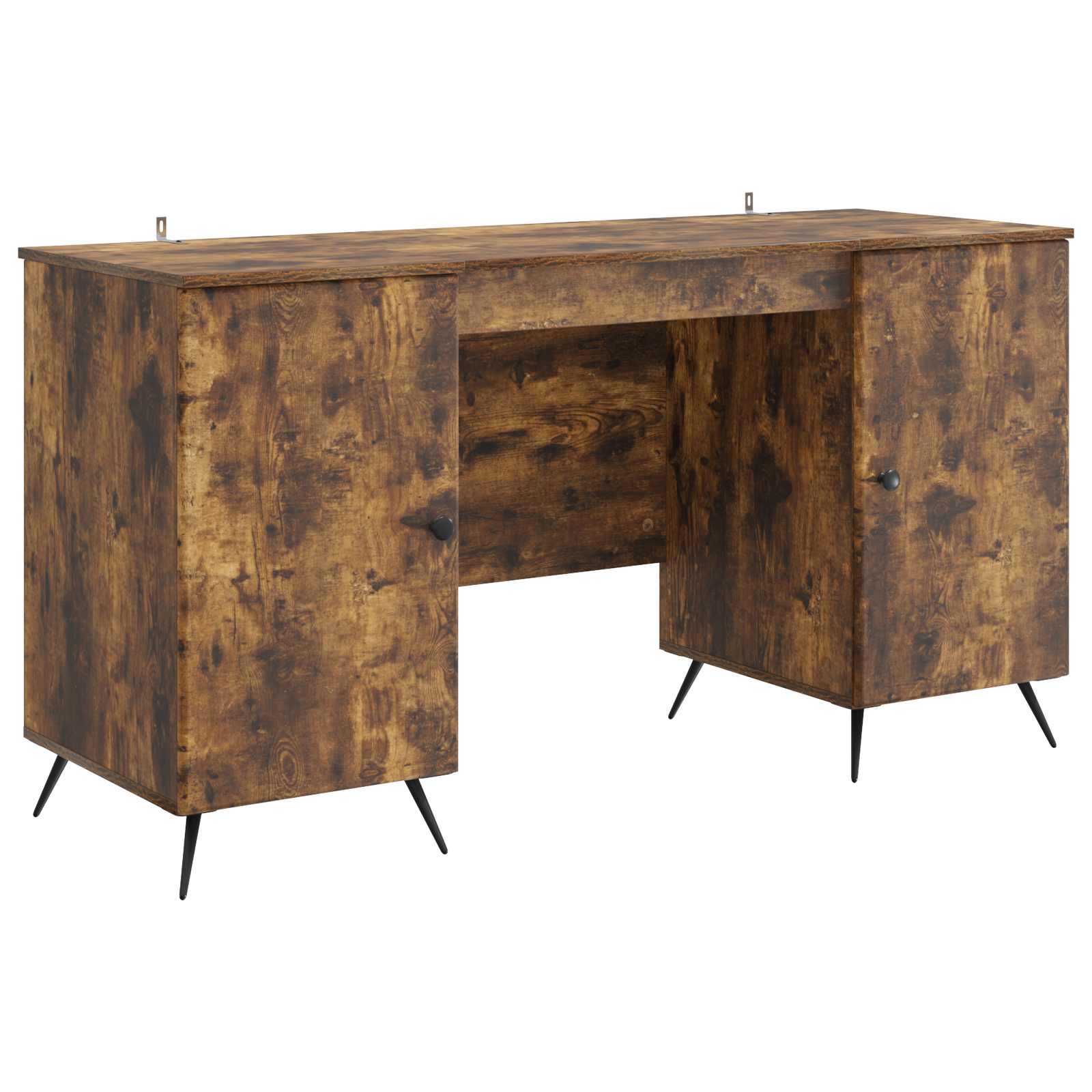 vidaXL Bureau met plank Zwart 142,5 x 50 x 75 cm Bewerkt hout