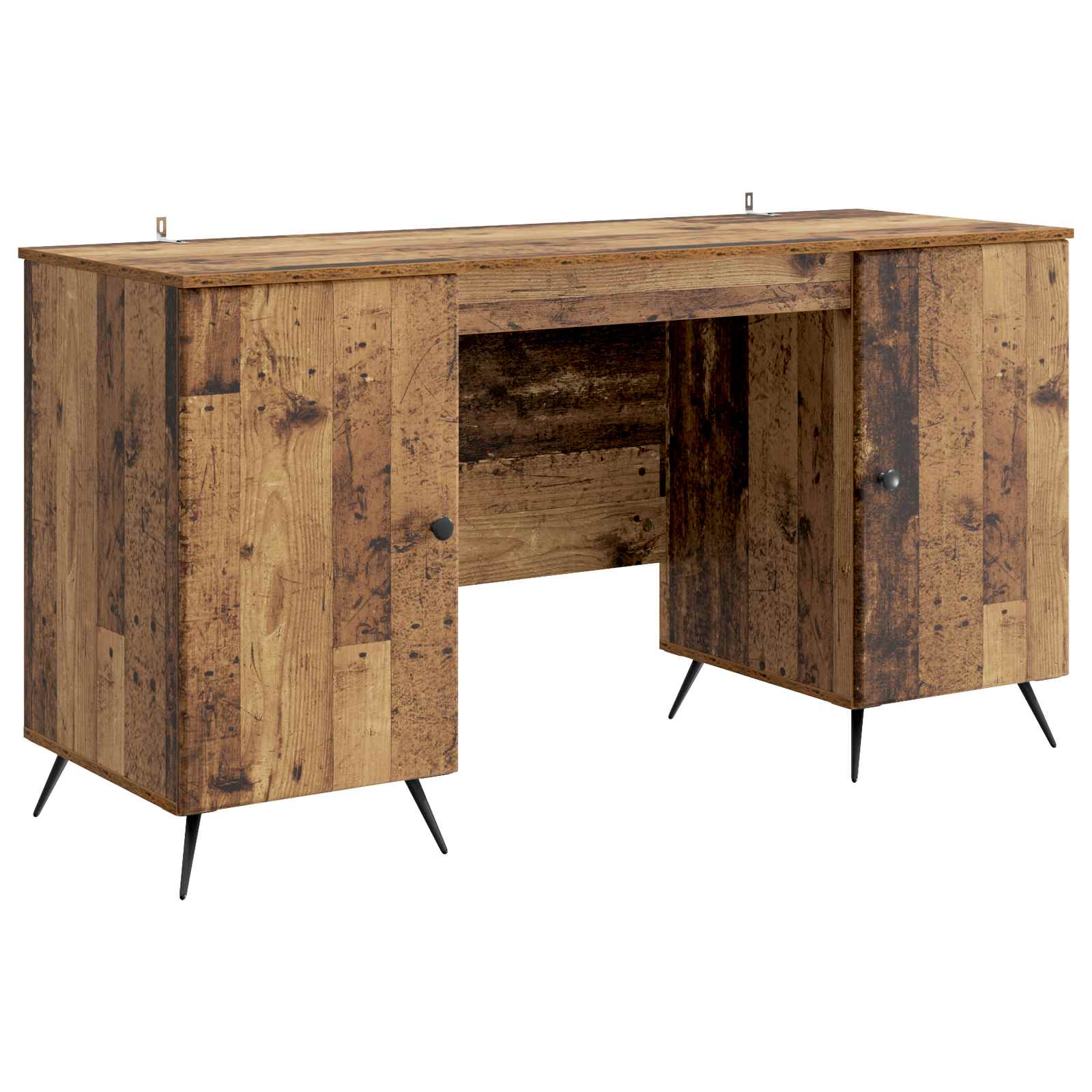vidaXL Bureau met plank Zwart 142,5 x 50 x 75 cm Bewerkt hout
