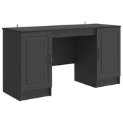 vidaXL Bureau met plank Zwart 142,5 x 50 x 75 cm Bewerkt hout
