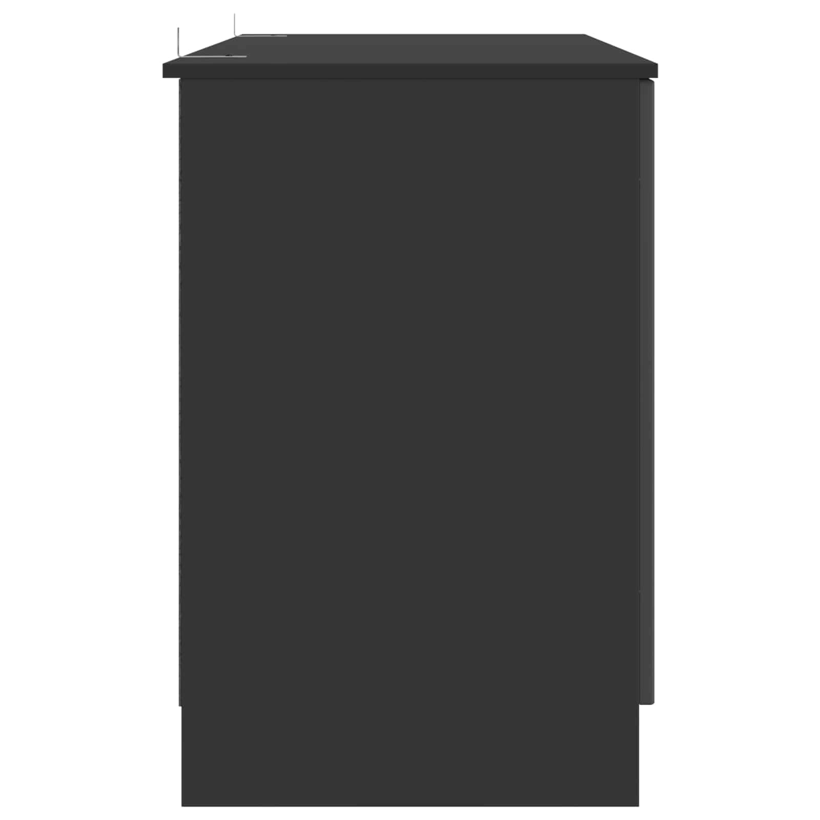 vidaXL Bureau met plank Zwart 142,5 x 50 x 75 cm Bewerkt hout