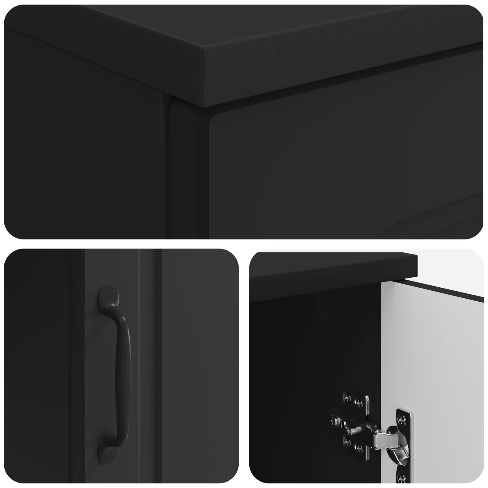 vidaXL Bureau met plank Zwart 142,5 x 50 x 75 cm Bewerkt hout