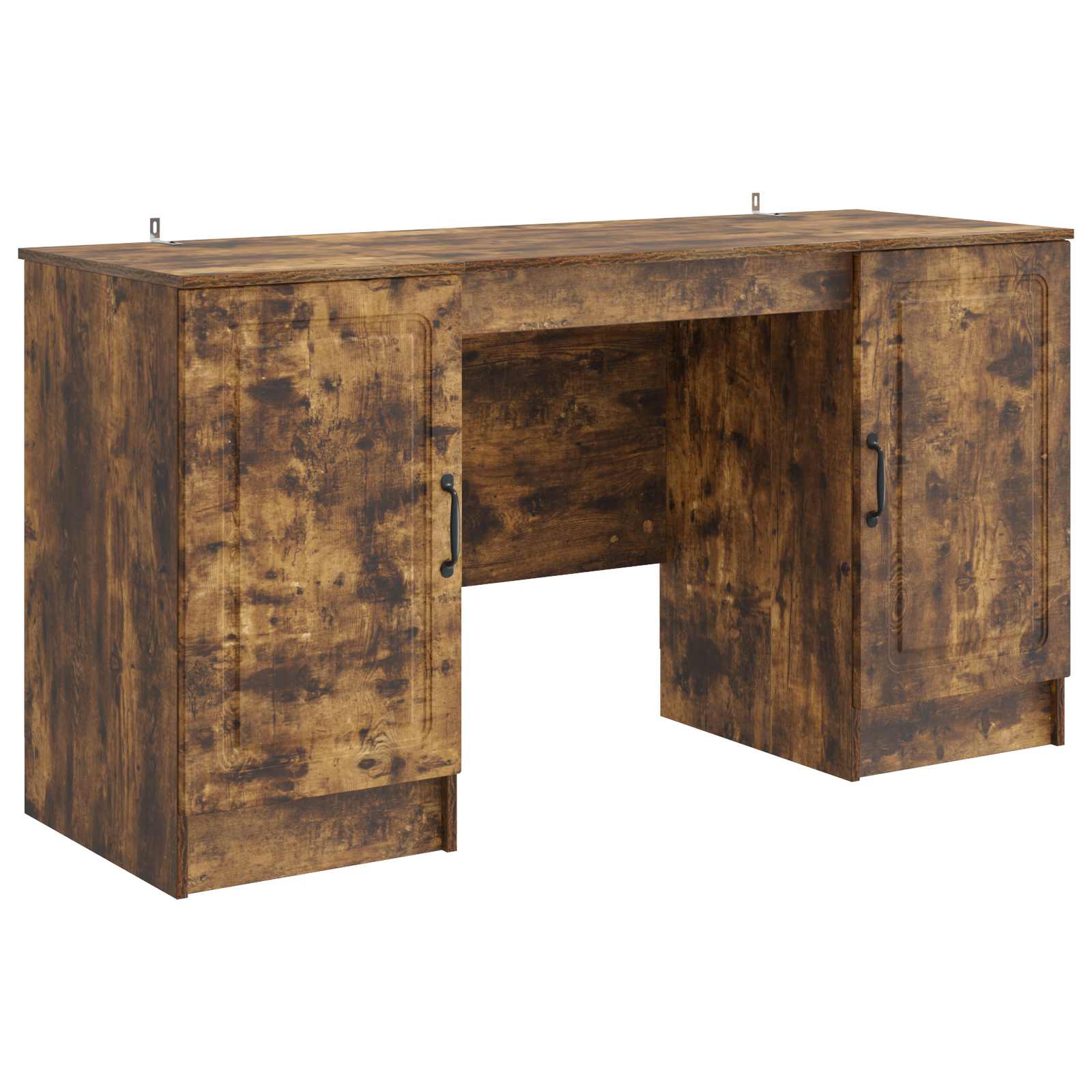 vidaXL Bureau met plank Zwart 142,5 x 50 x 75 cm Bewerkt hout