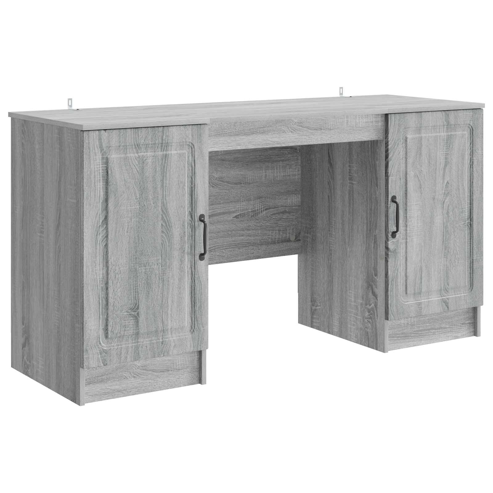 vidaXL Bureau met plank Zwart 142,5 x 50 x 75 cm Bewerkt hout