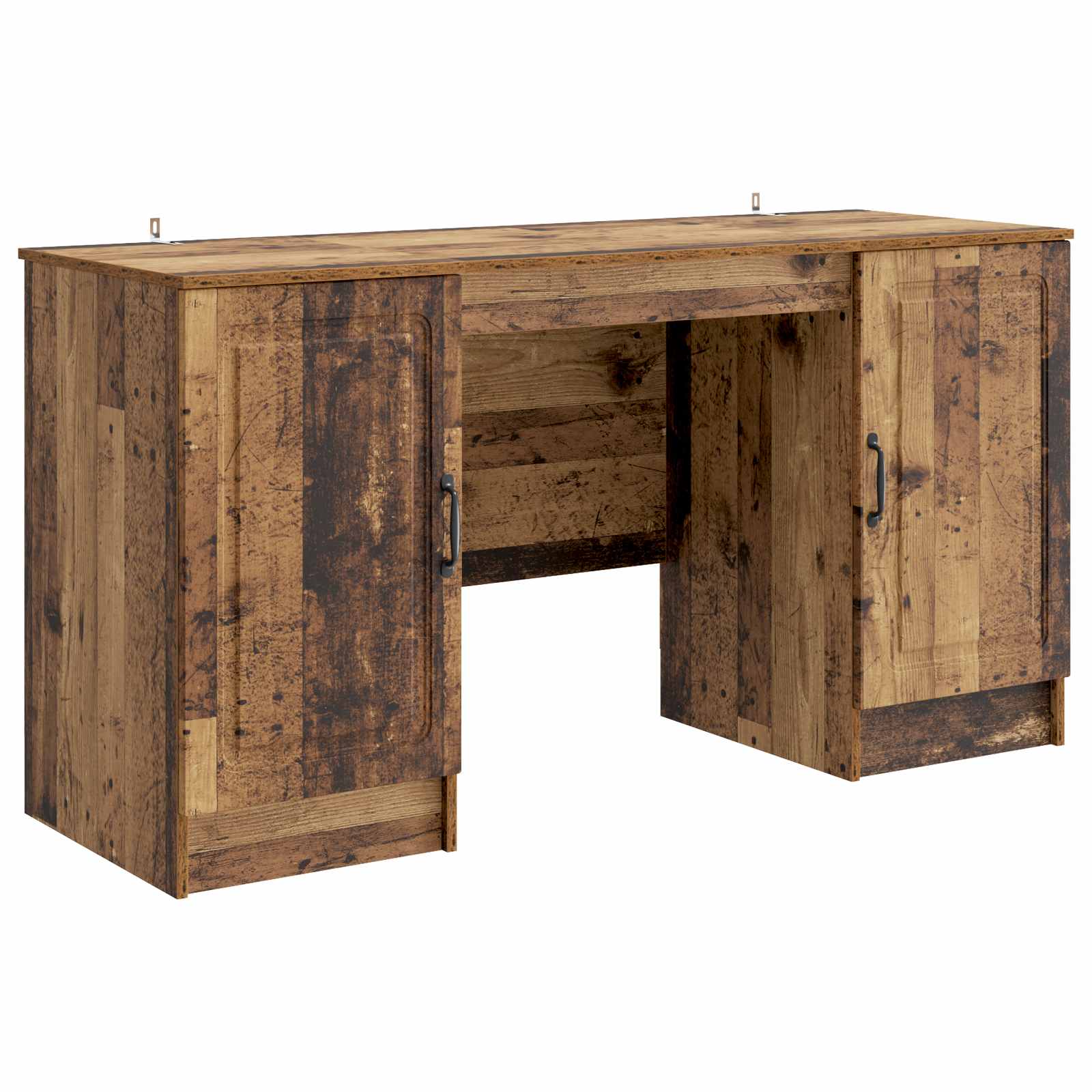 vidaXL Bureau met plank Zwart 142,5 x 50 x 75 cm Bewerkt hout