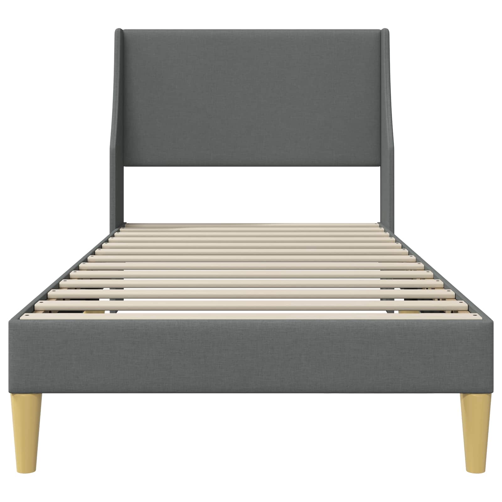 vidaXL Bedframe met hoofdeinde Donkergrijs 90 x 190 cm Fluweel