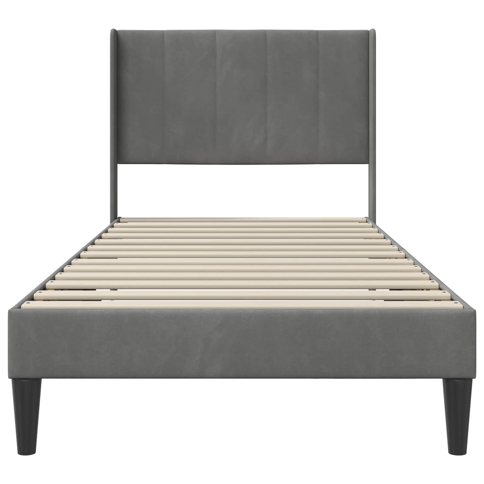 vidaXL Bedframe met hoofdeinde Donkergrijs 180 x 200 cm Fluweel
