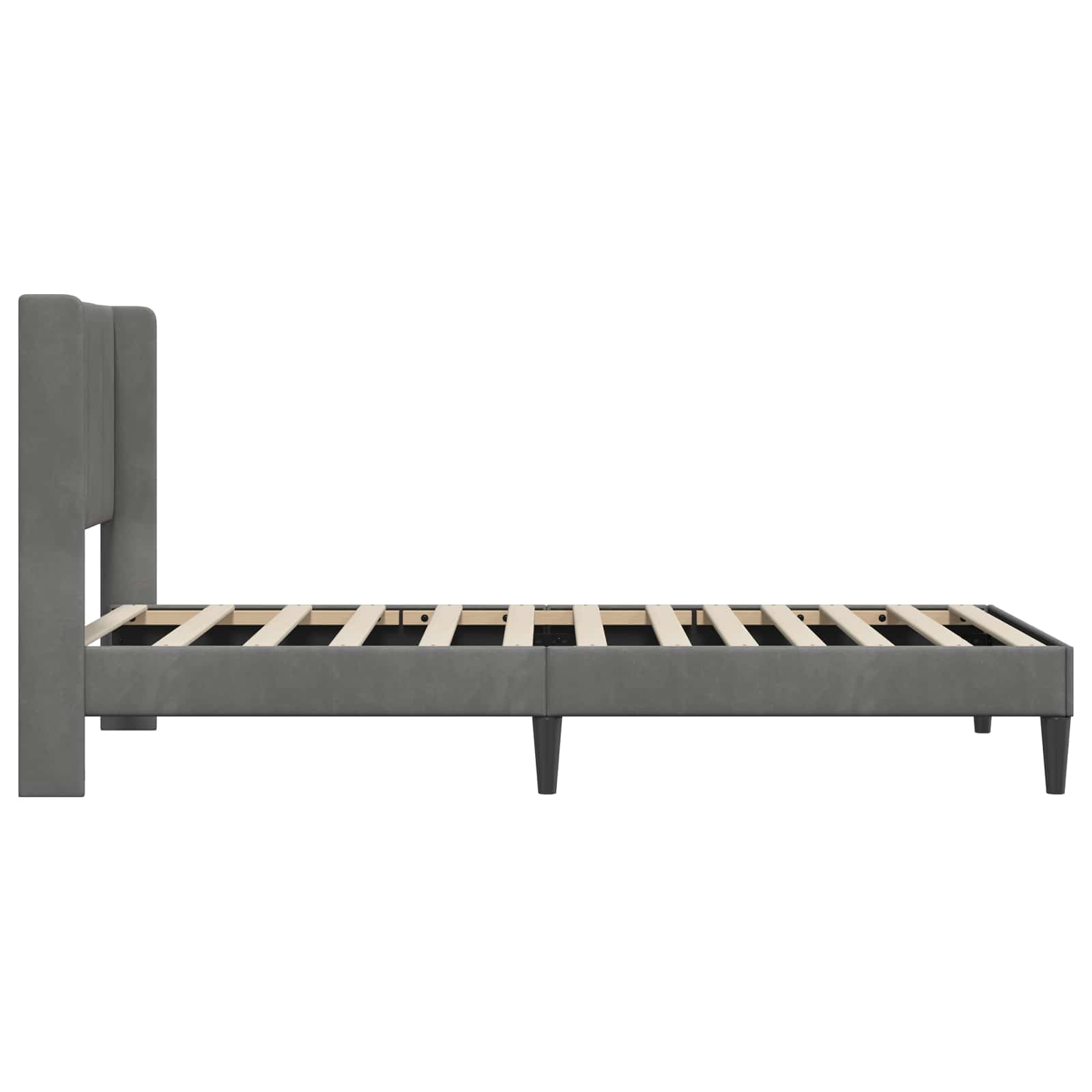 vidaXL Bedframe met hoofdeinde Donkergrijs 180 x 200 cm Fluweel