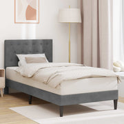 vidaXL Bedframe met hoofdeinde Donkergrijs 90 x 190 cm Fluweel