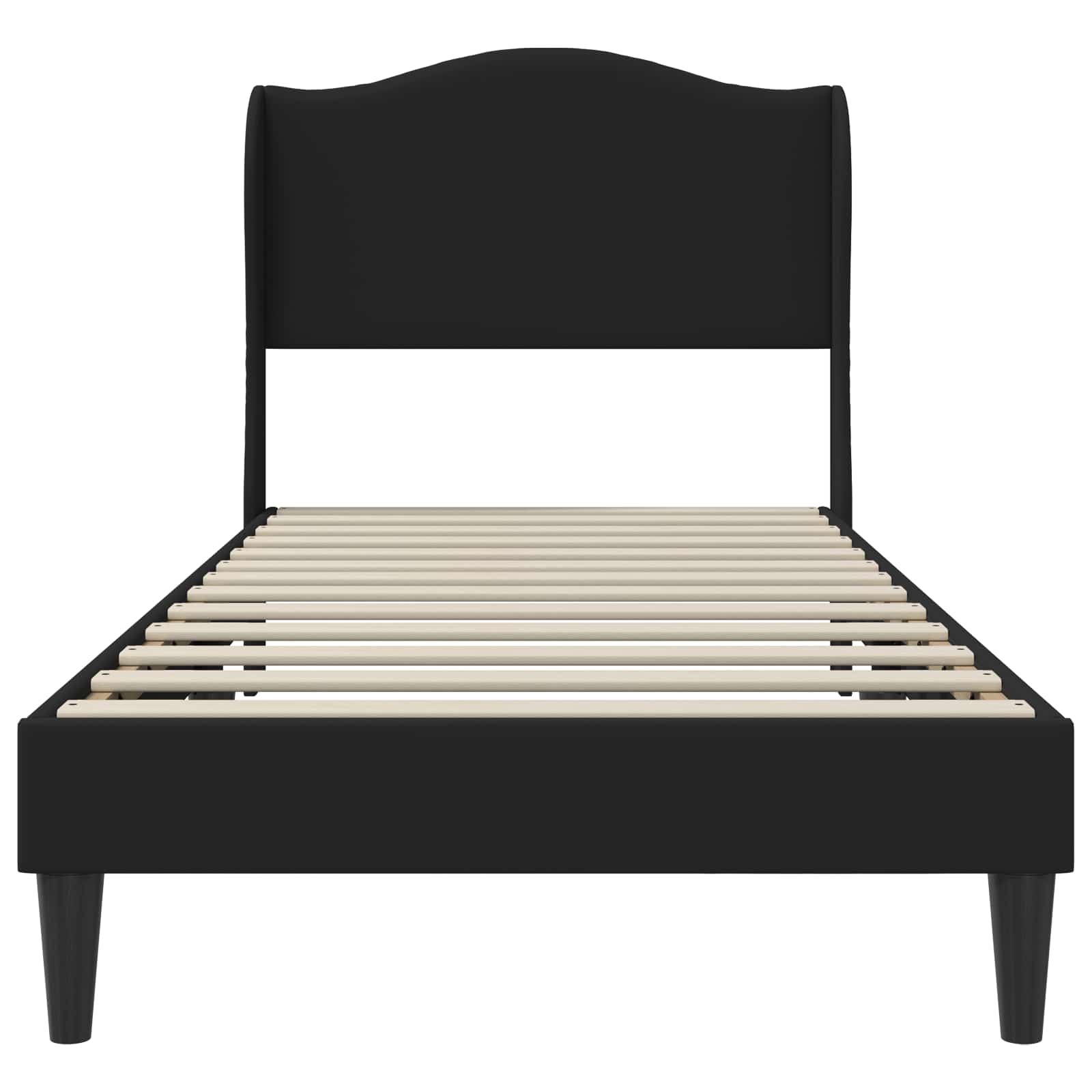 vidaXL Bedframe met hoofdeinde Zwart 90 x 190 cm Kunstleer