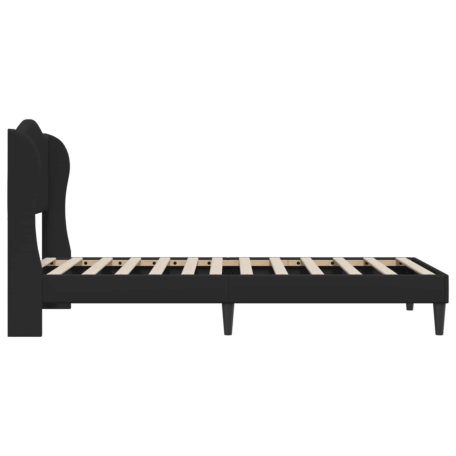 vidaXL Bedframe met hoofdeinde Zwart 90 x 190 cm Kunstleer