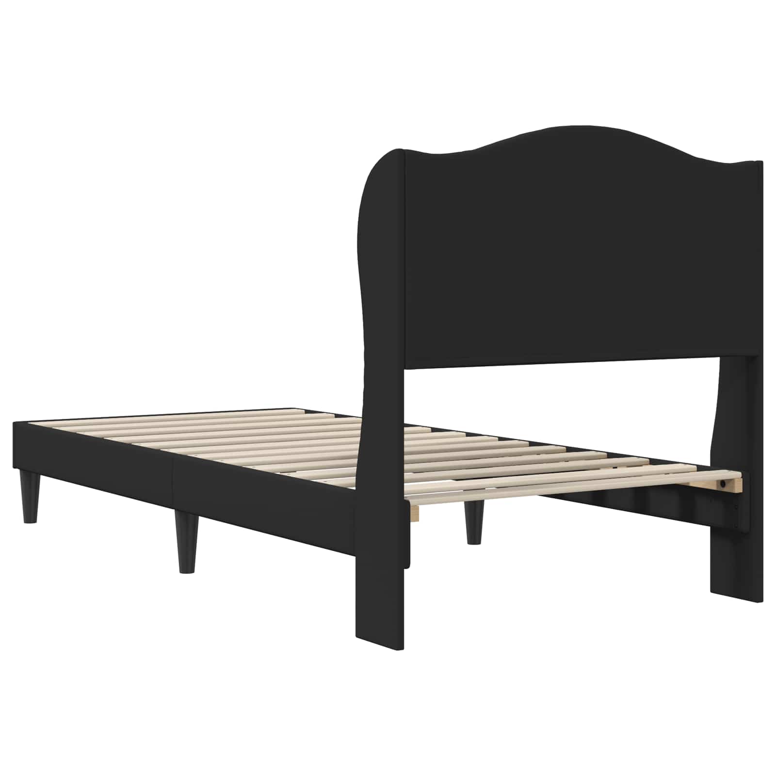 vidaXL Bedframe met hoofdeinde Zwart 90 x 190 cm Kunstleer