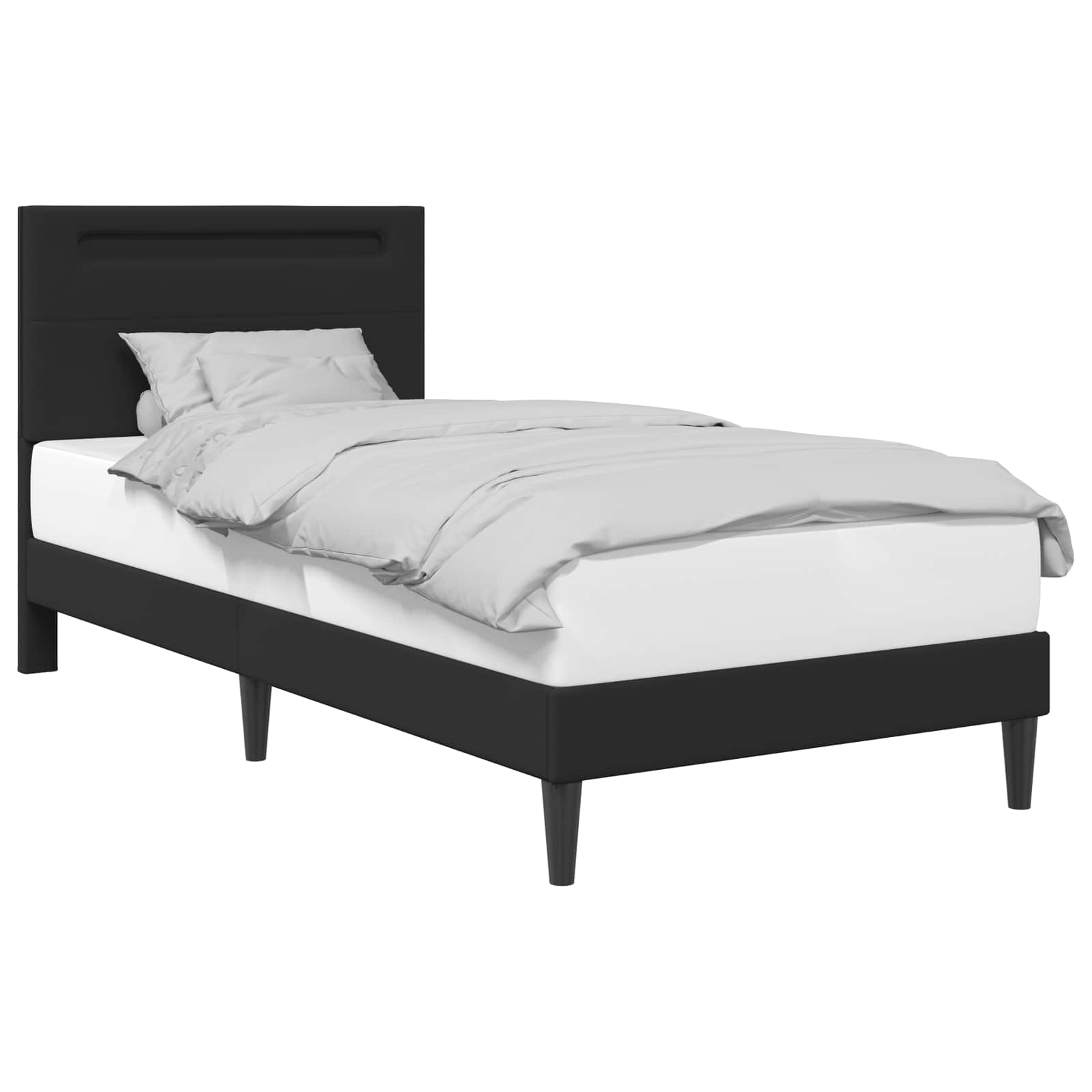 vidaXL Bedframe Zwart 90 x 190 cm Kunstleer