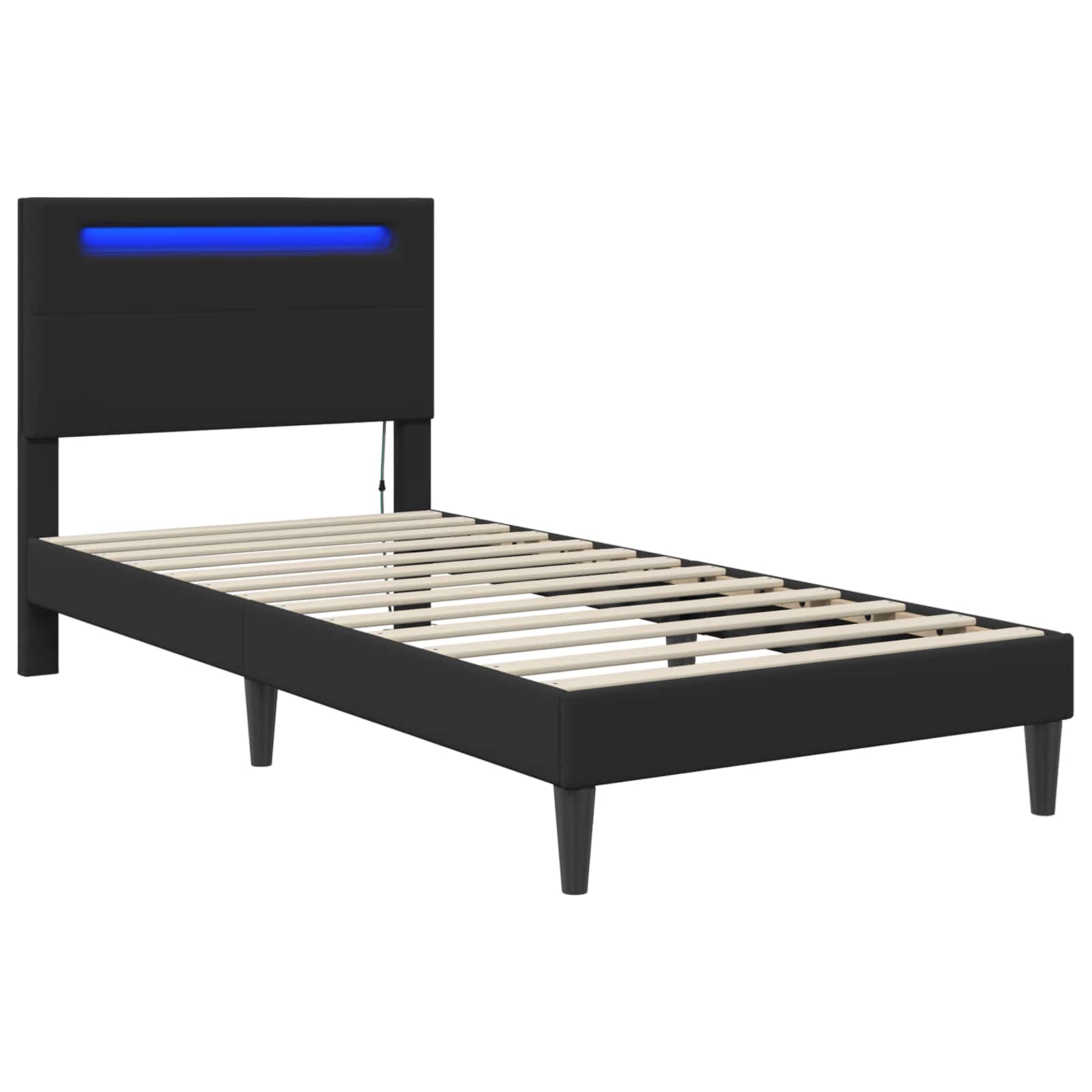 vidaXL Bedframe Zwart 90 x 190 cm Kunstleer