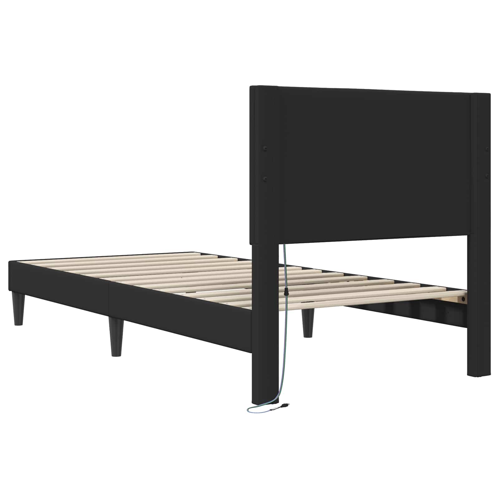 vidaXL Bedframe Zwart 90 x 190 cm Kunstleer