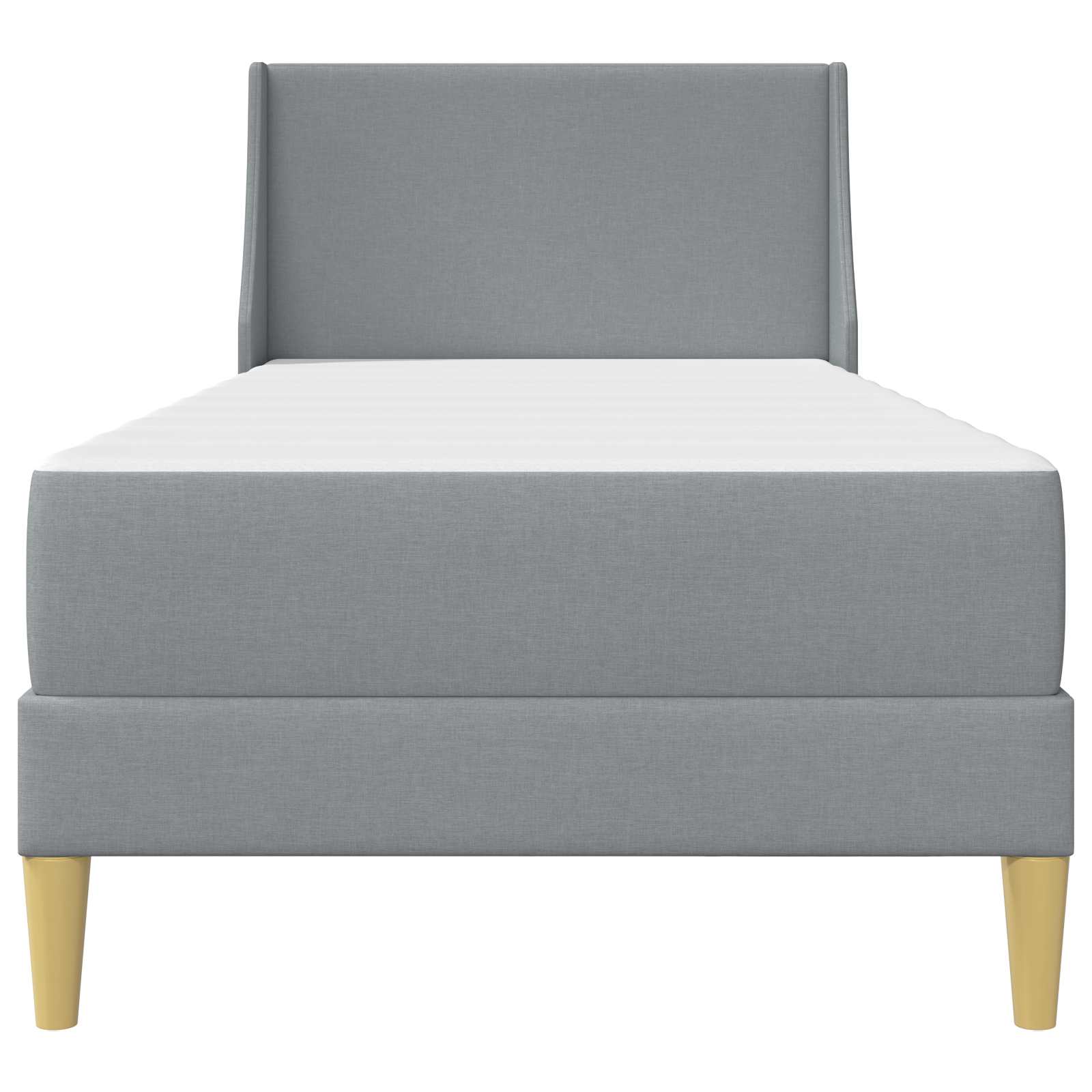 vidaXL Bedframe met matras Wandgemonteerd Lichtgrijs 90 x 200 cm Stof