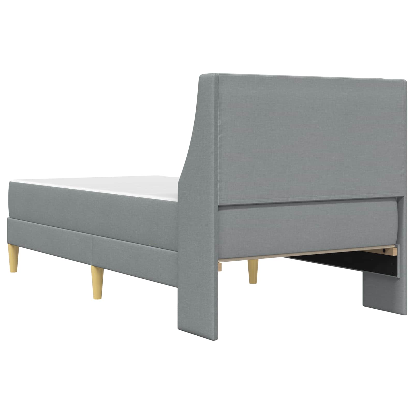 vidaXL Bedframe met matras Wandgemonteerd Lichtgrijs 90 x 200 cm Stof