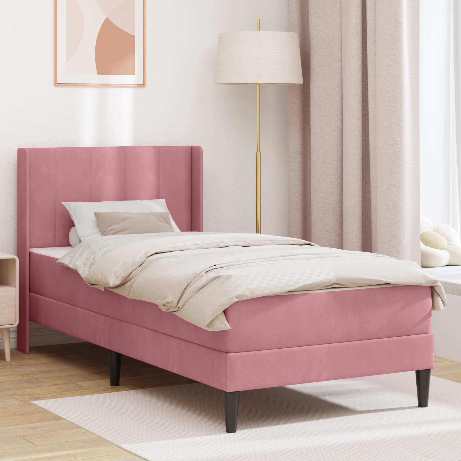 vidaXL Bedframe Lichtgrijs 80 x 200 cm Fluweel
