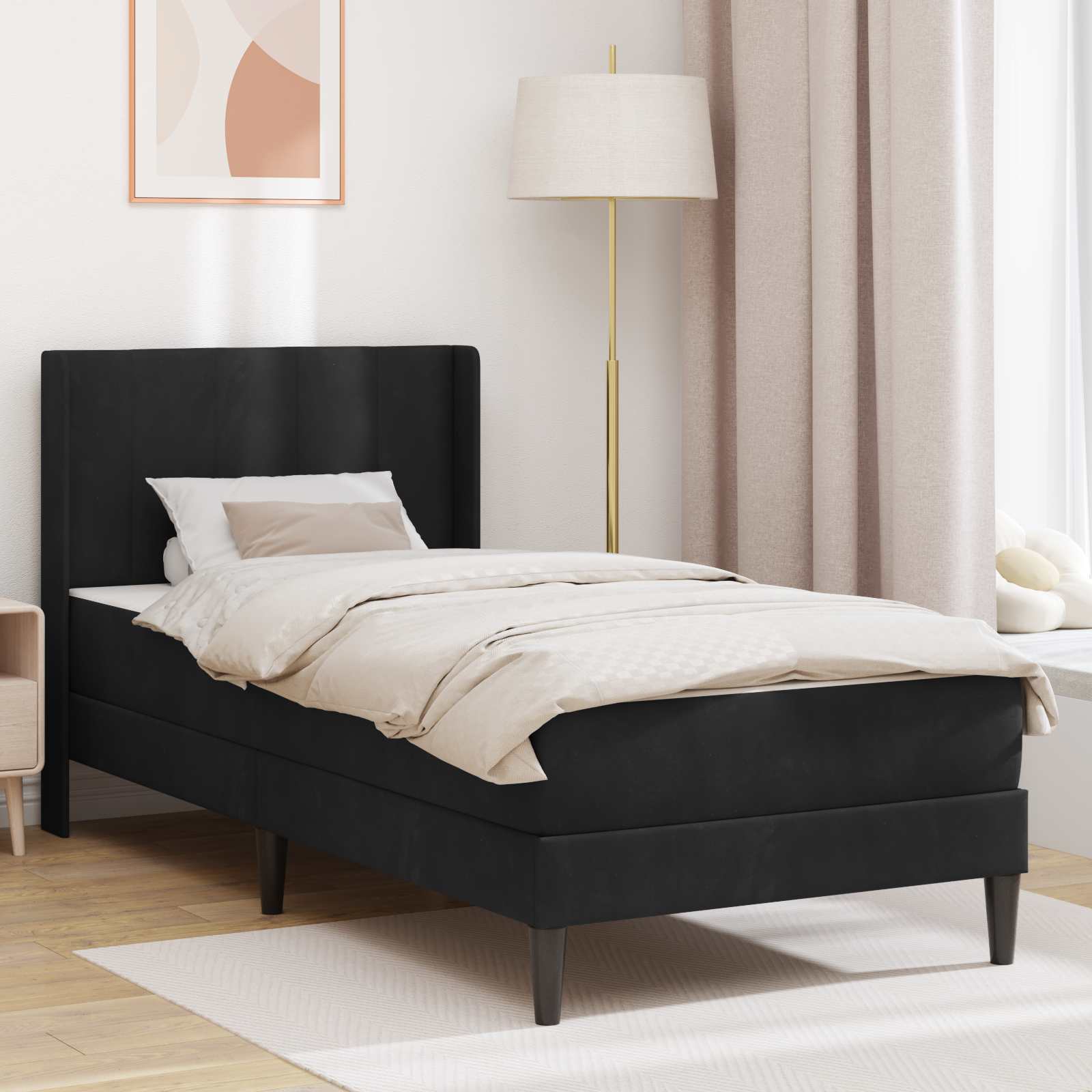 vidaXL Bedframe Lichtgrijs 80 x 200 cm Fluweel