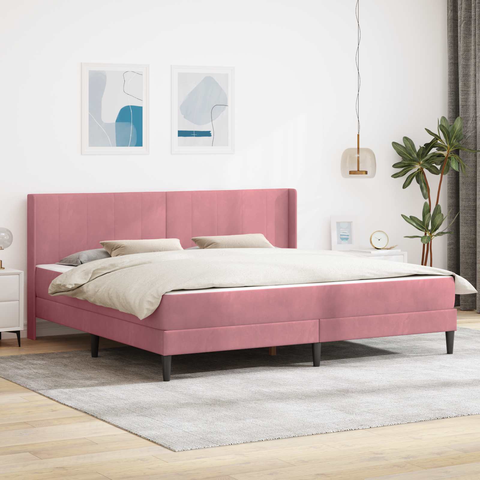 vidaXL Bedframe Lichtgrijs 80 x 200 cm Fluweel