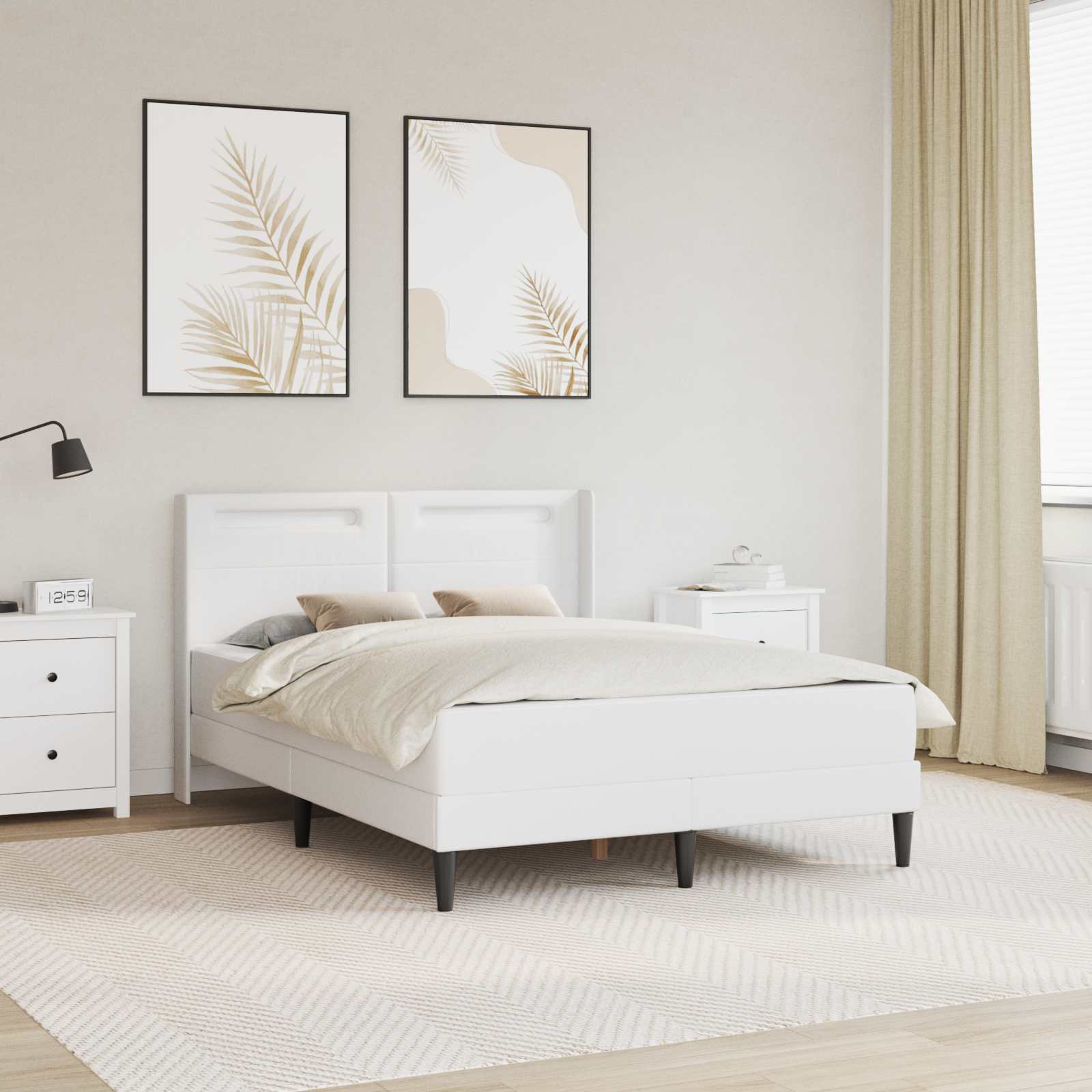vidaXL Bedframe met matras Grijs 80 x 200 cm Kunstleer