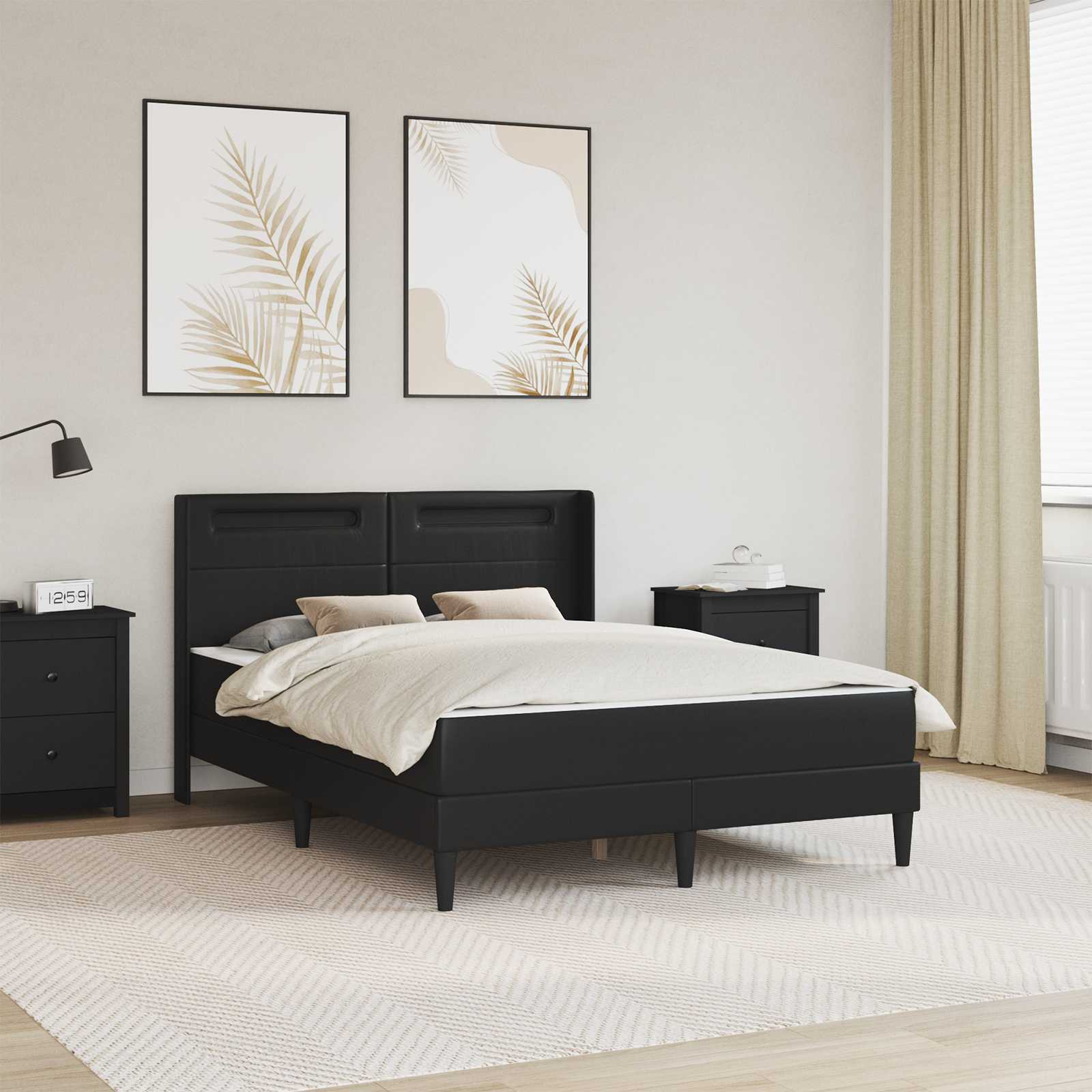 vidaXL Bedframe met matras Grijs 80 x 200 cm Kunstleer